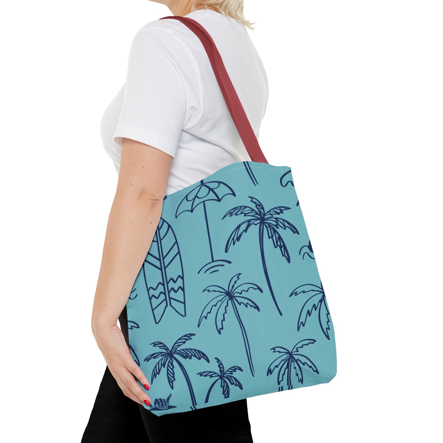 Turquoise and Royal Tote Bag