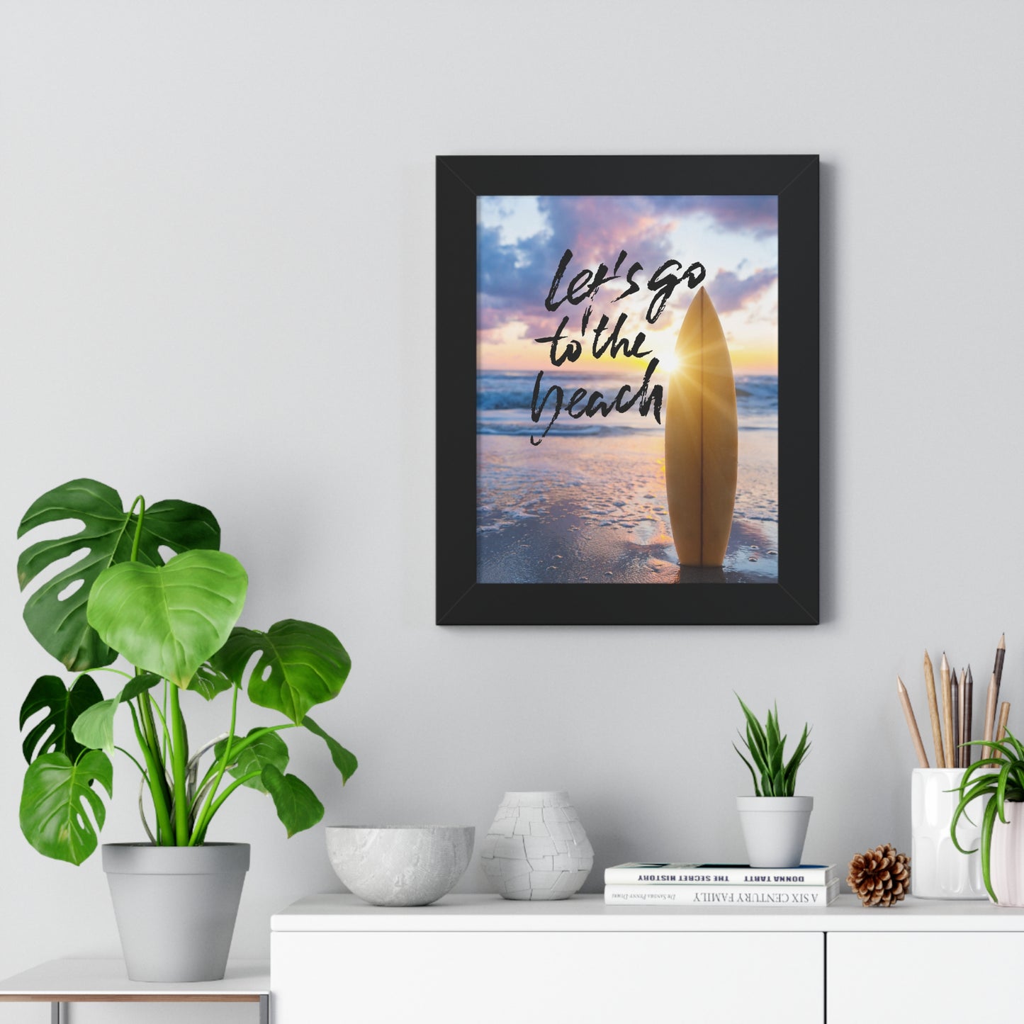 Let's Go to the Beach Framed Poster
