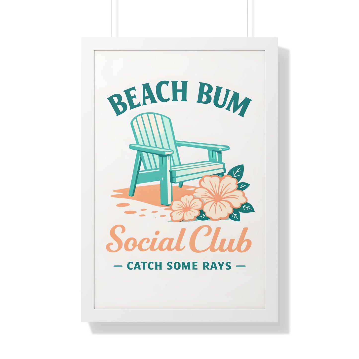 Beach Bum Social Club Framed Poster