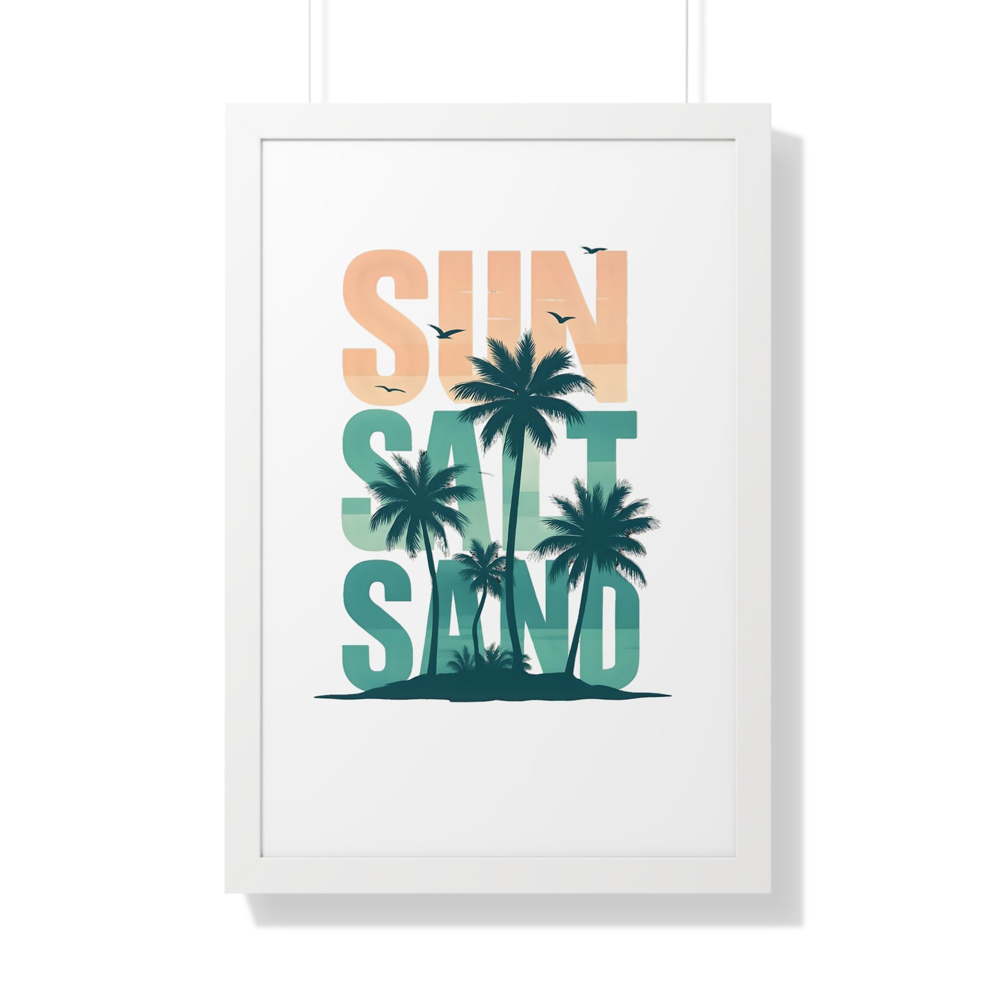 Sun, Salt, Sand Framed Tropical Poster