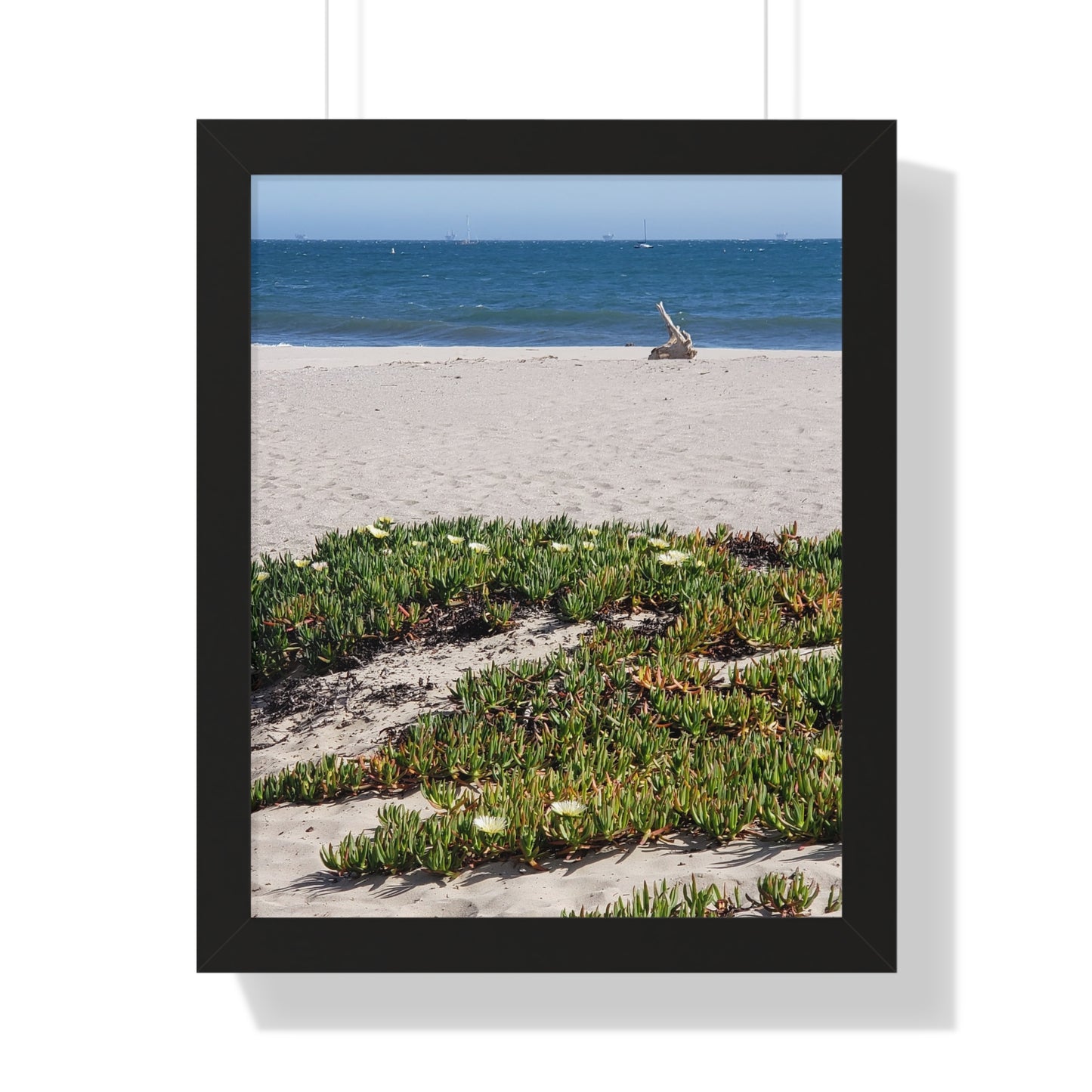 Beach Dune East Beach Santa Barbara CA Framed Poster