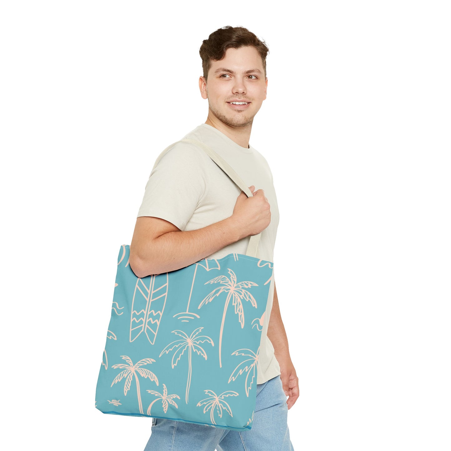 Turquoise and Sand Tote Bag