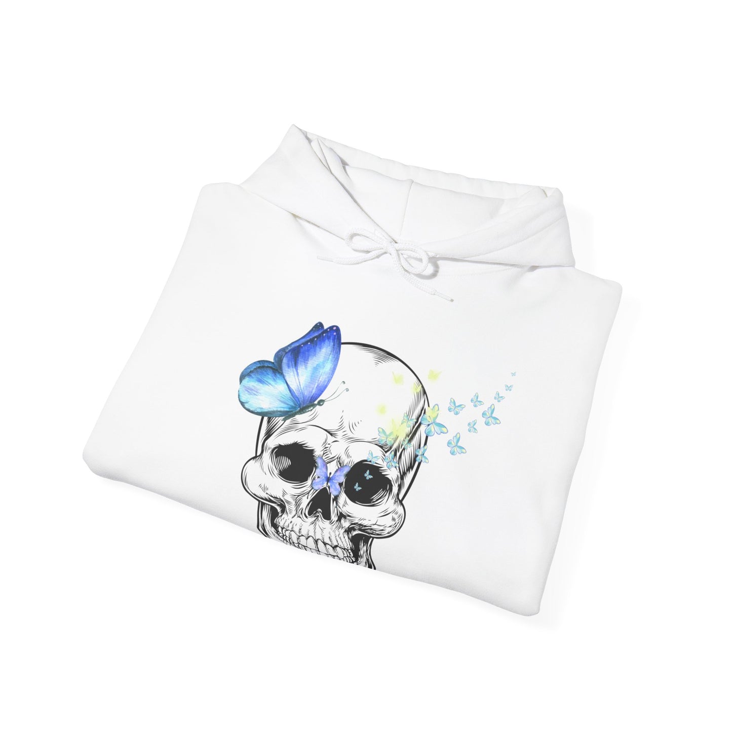 Skull and Butterfly Unisex Heavy Blend™ Hooded Sweatshirt