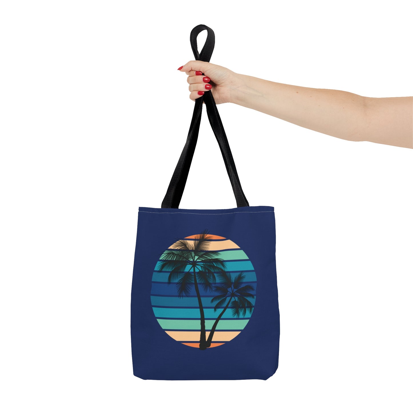 Palm Tree (Navy Background) Tote Bag