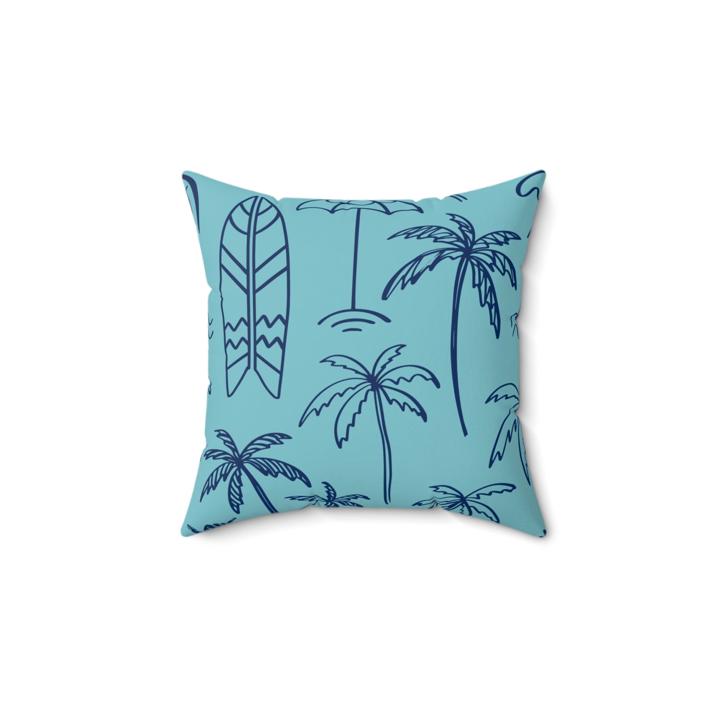 Tropical Surf Pillow (blue)