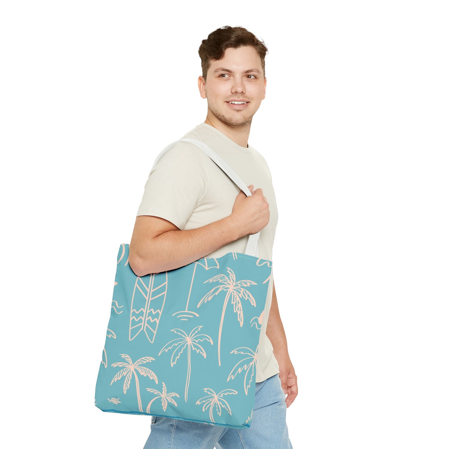 Turquoise and Sand Tote Bag