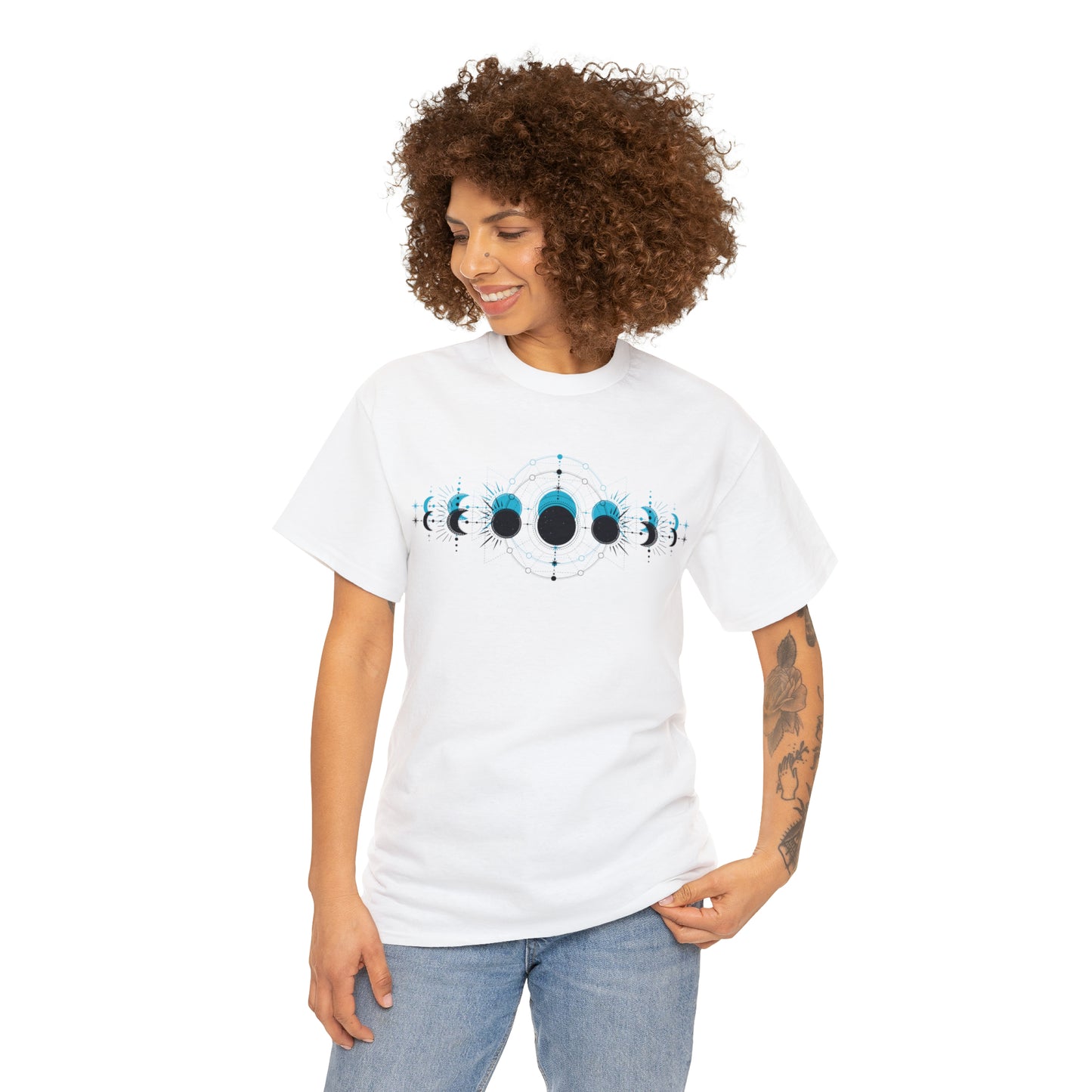 Moon Phase Unisex Heavy Cotton Tee