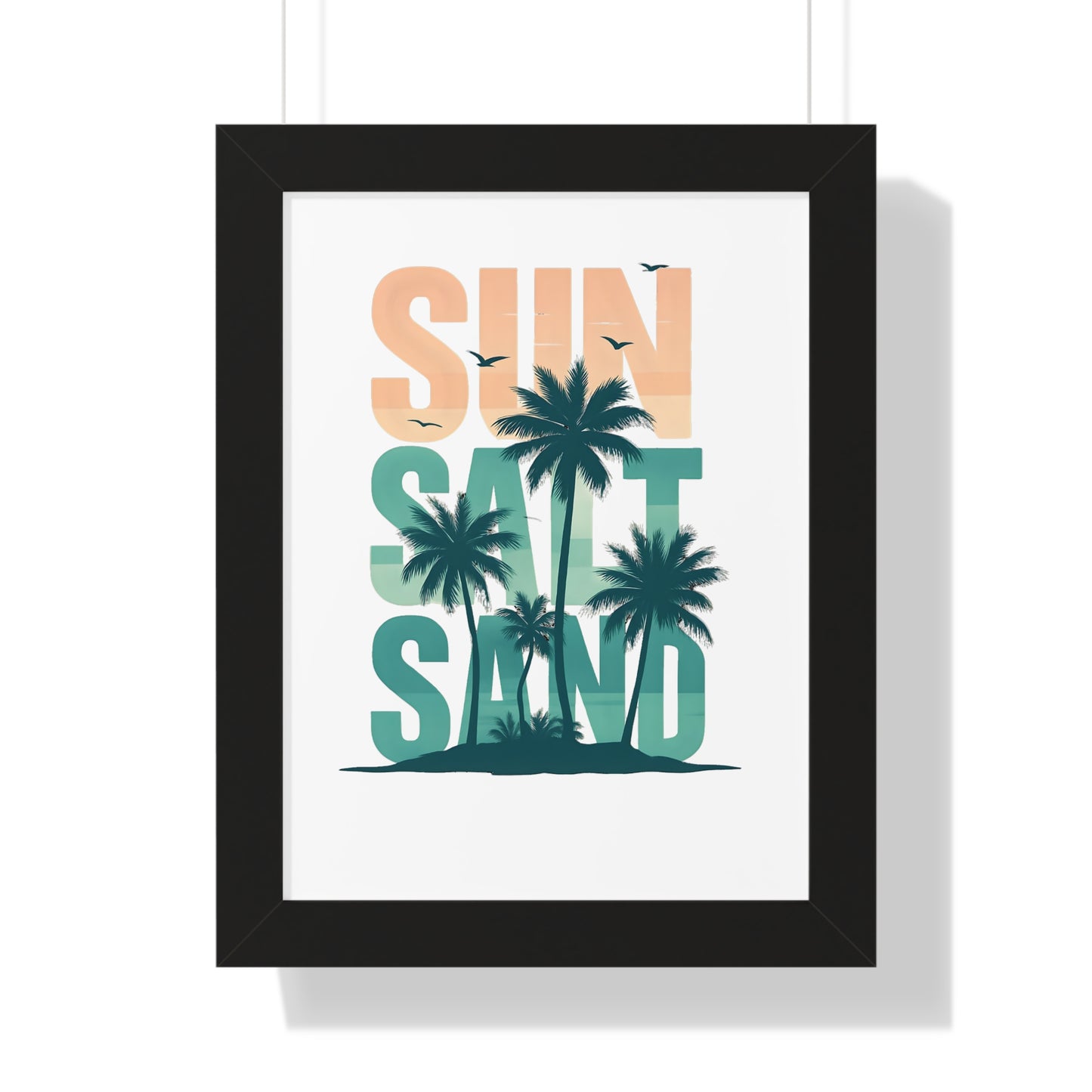 Sun, Salt, Sand Framed Tropical Poster