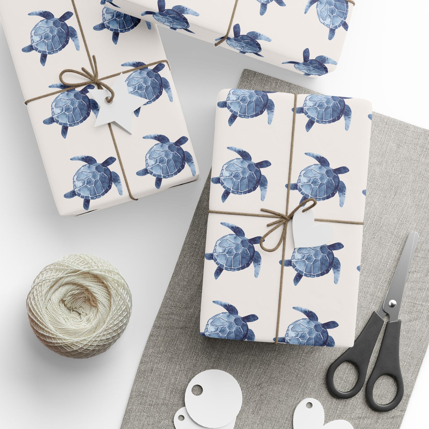 Blue Sea Turtle Wrapping Paper