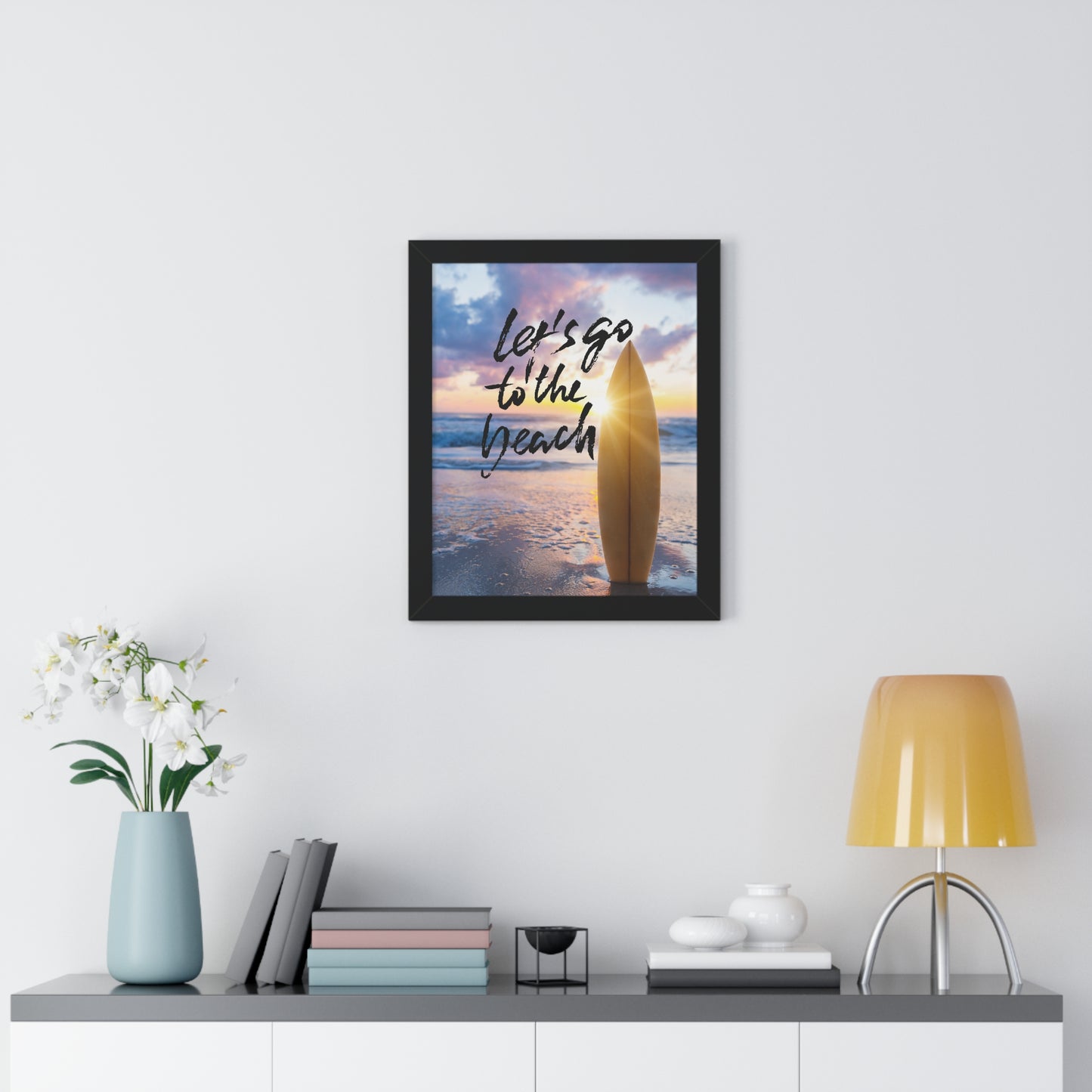 Let's Go to the Beach Framed Poster