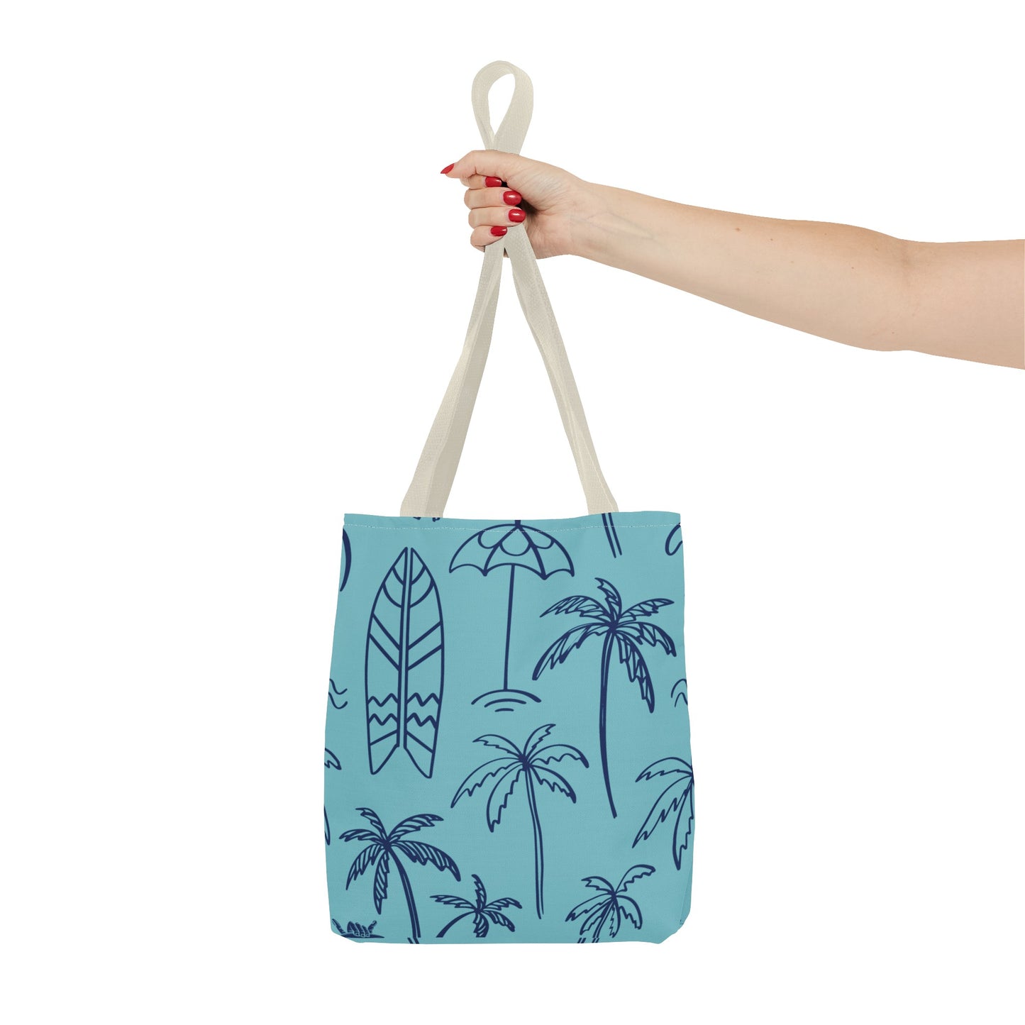 Turquoise and Royal Tote Bag