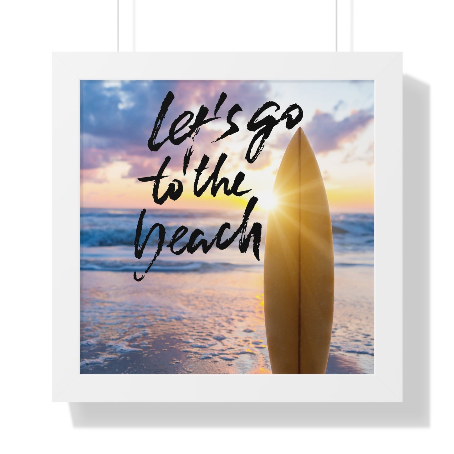 Let's Go to the Beach Framed Poster