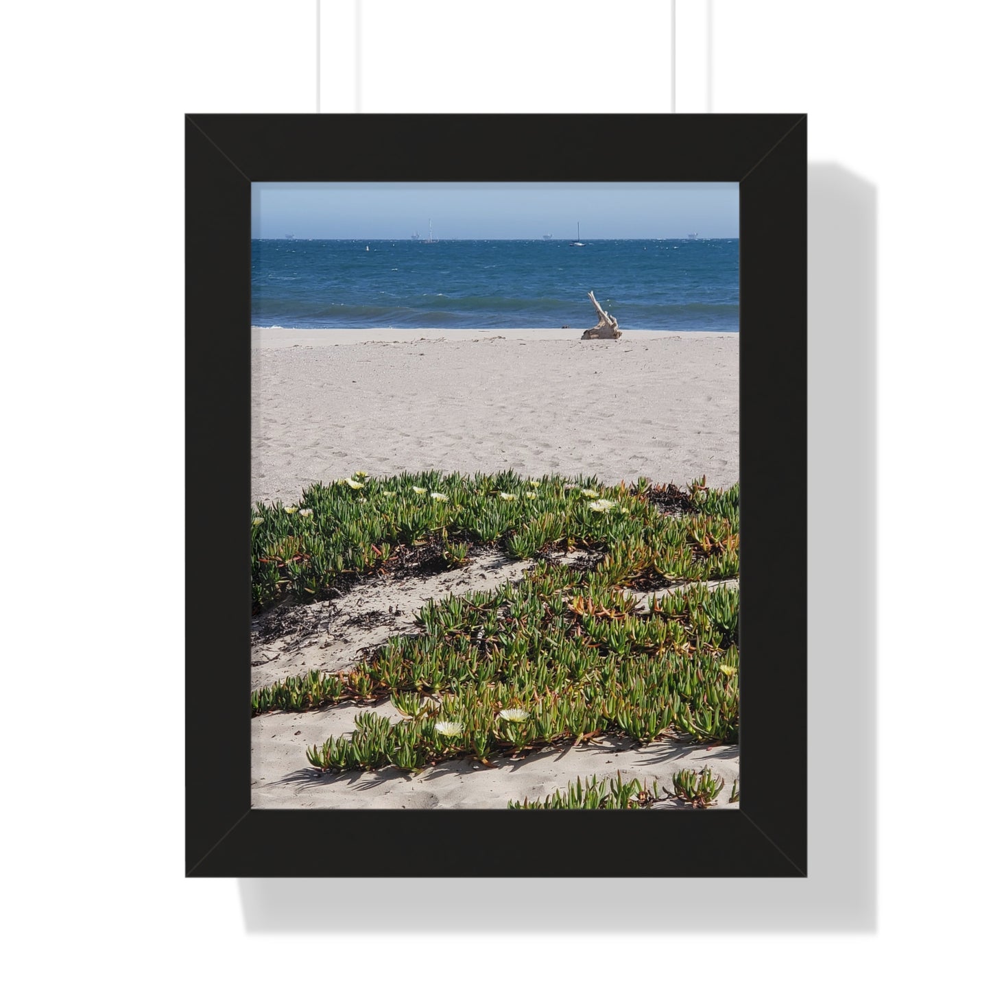 Beach Dune East Beach Santa Barbara CA Framed Poster