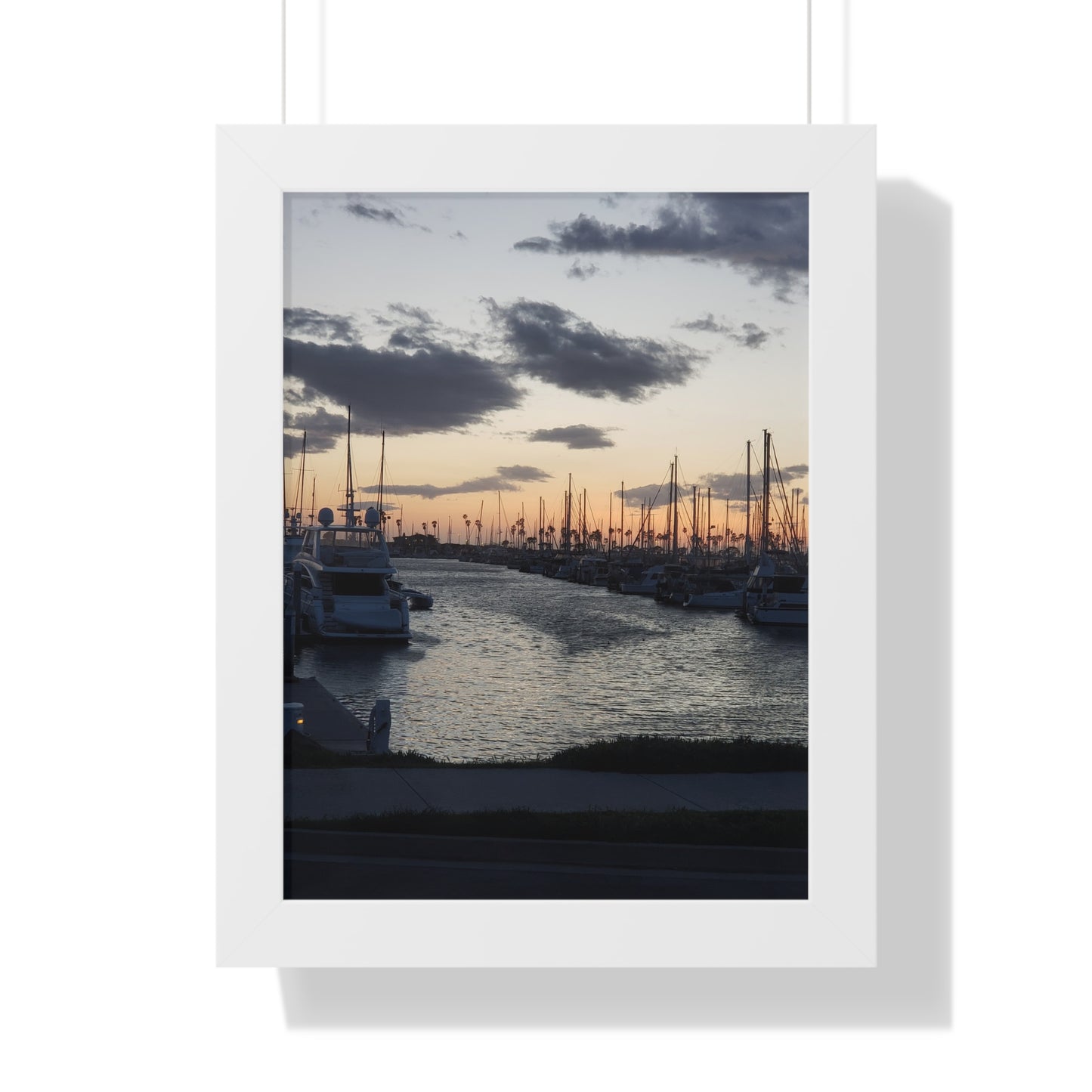 Marina Sunset Framed Poster