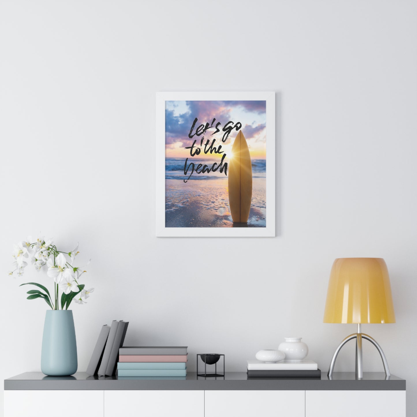 Let's Go to the Beach Framed Poster