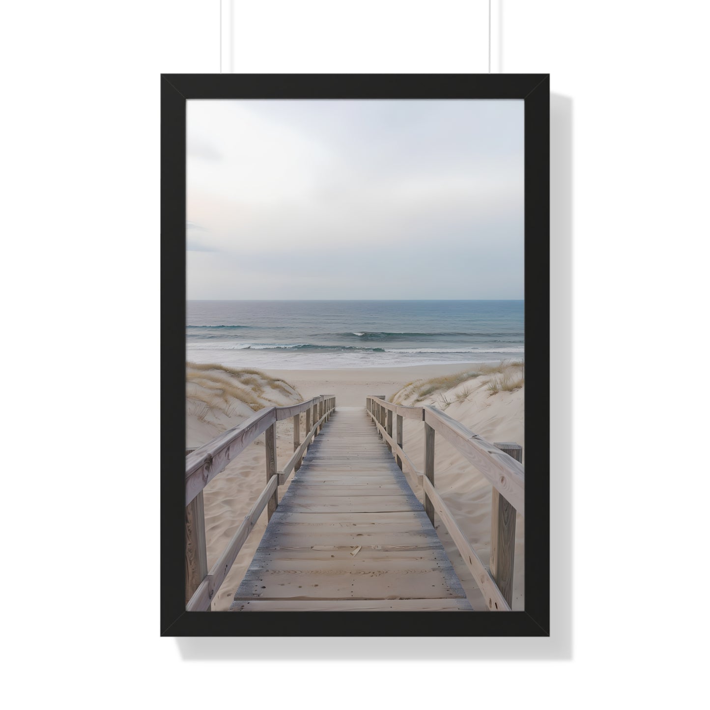 Coastal Serenity Framed Vertical Poster, Beach Decor, Coastal Vibes
