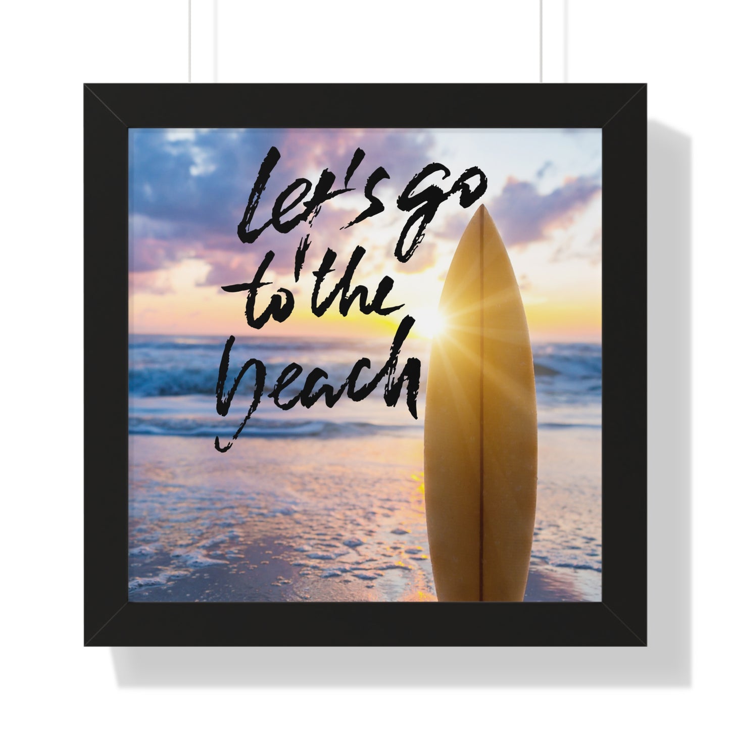 Let's Go to the Beach Framed Poster
