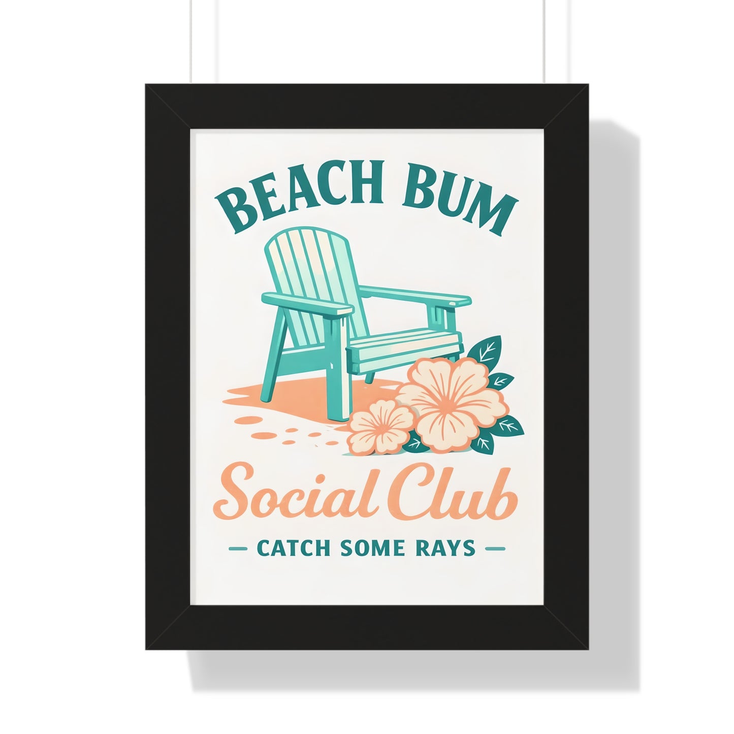 Beach Bum Social Club Framed Poster
