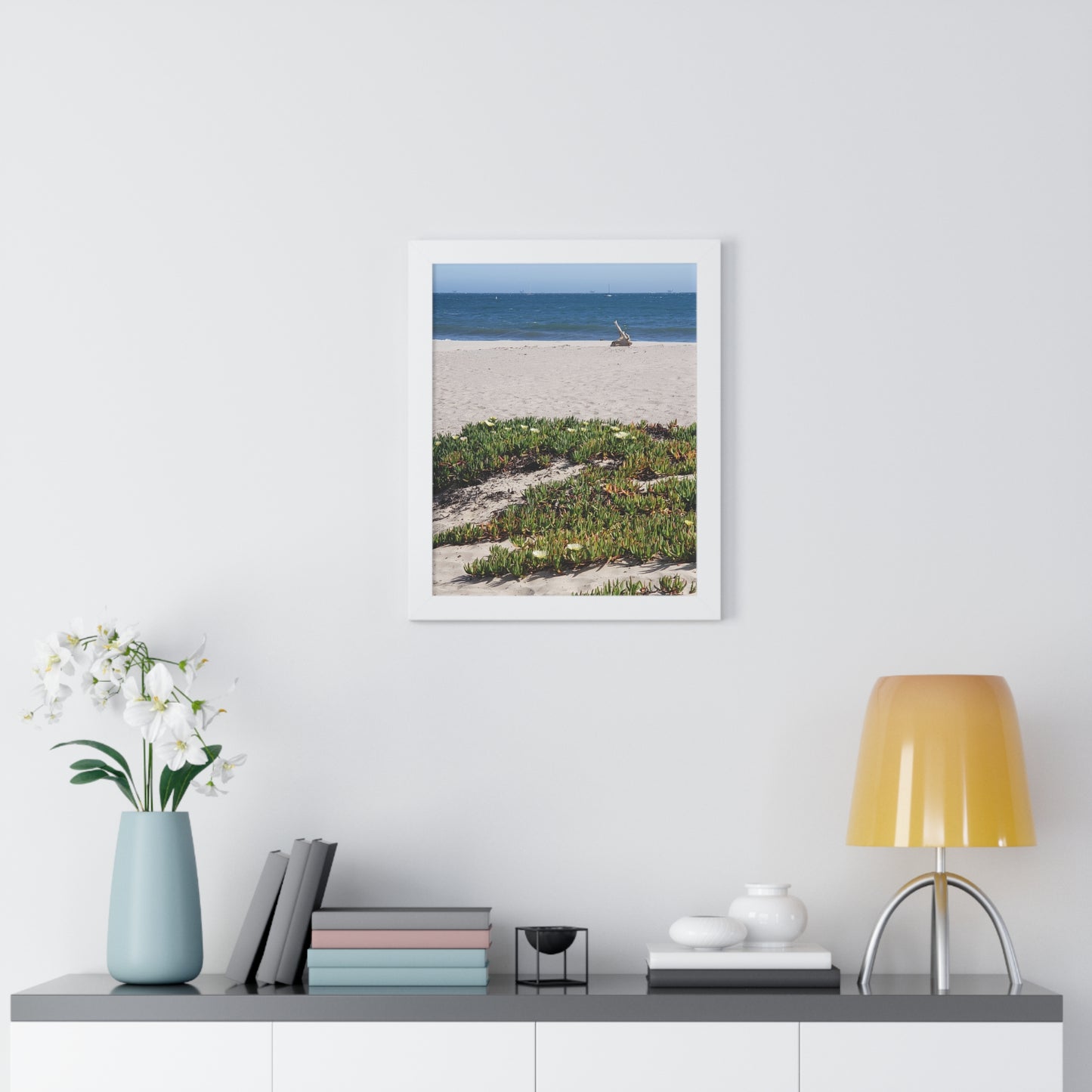 Beach Dune East Beach Santa Barbara CA Framed Poster
