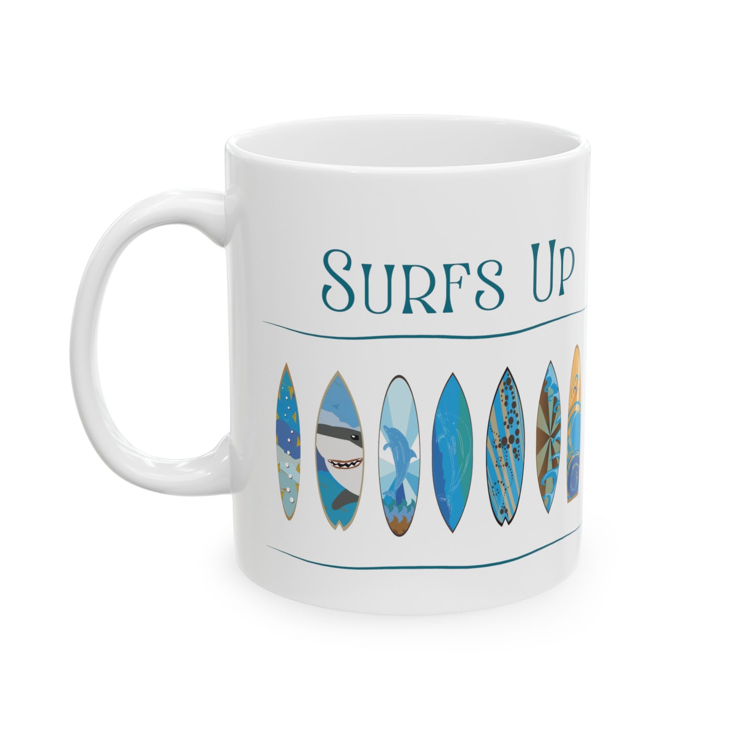 Surfs Up Ceramic Mug, (11oz, 15oz)