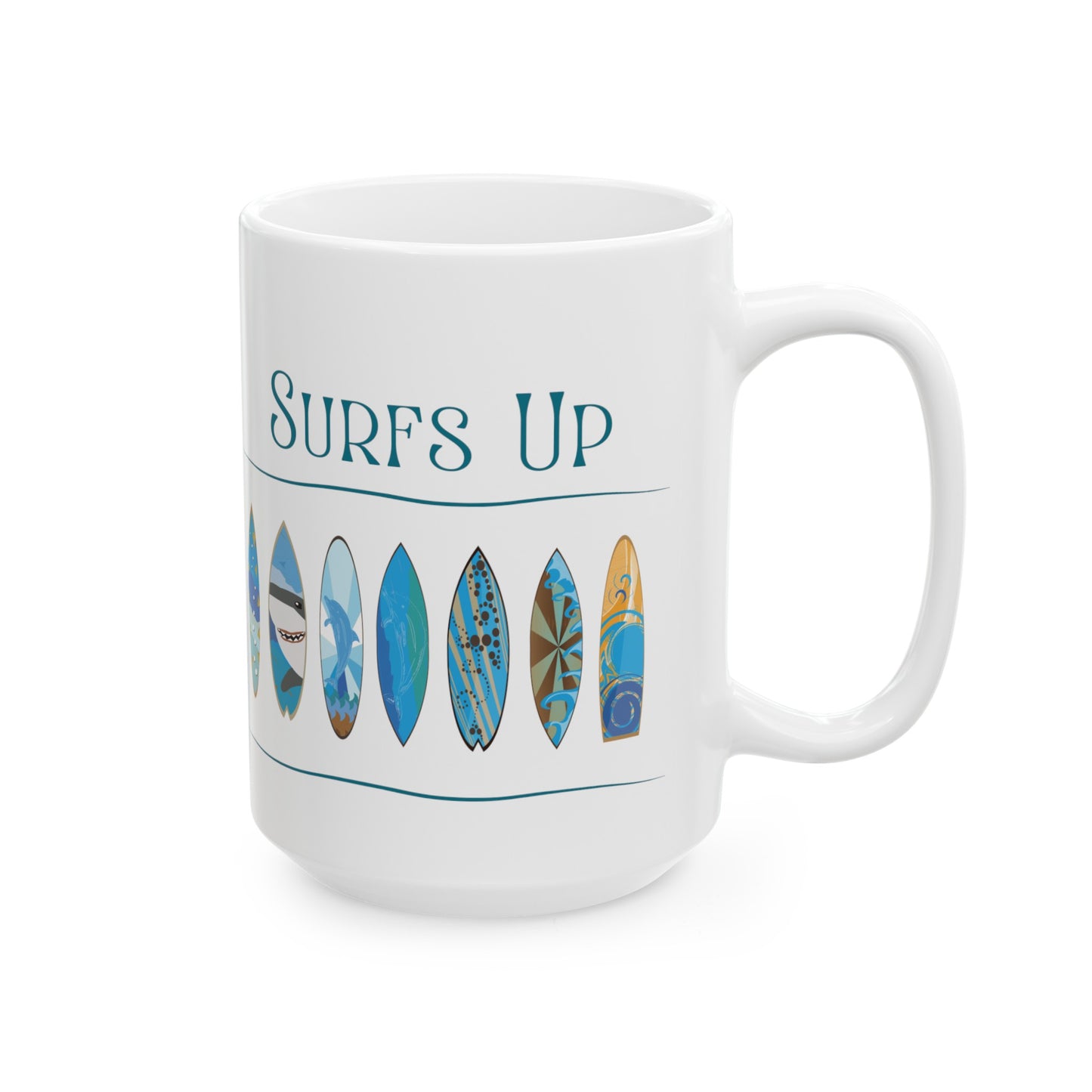 Surfs Up Ceramic Mug, (11oz, 15oz)