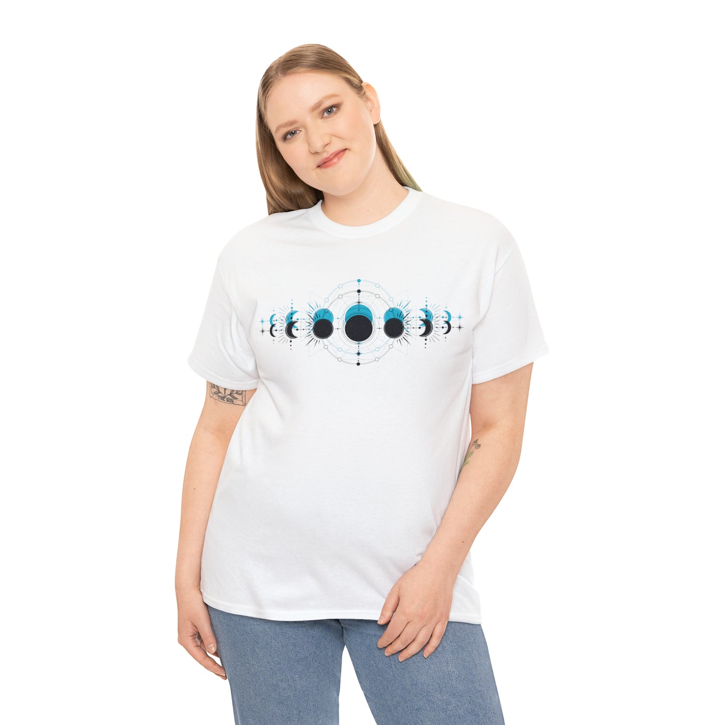 Moon Phase Unisex Heavy Cotton Tee