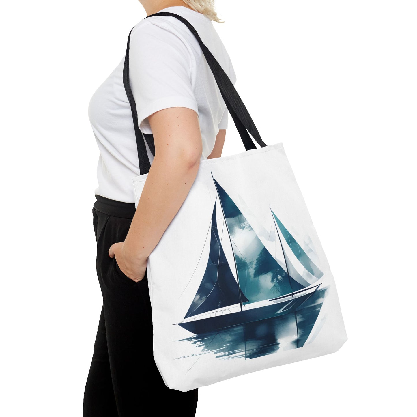Sailboat Watercolor Tote Bag