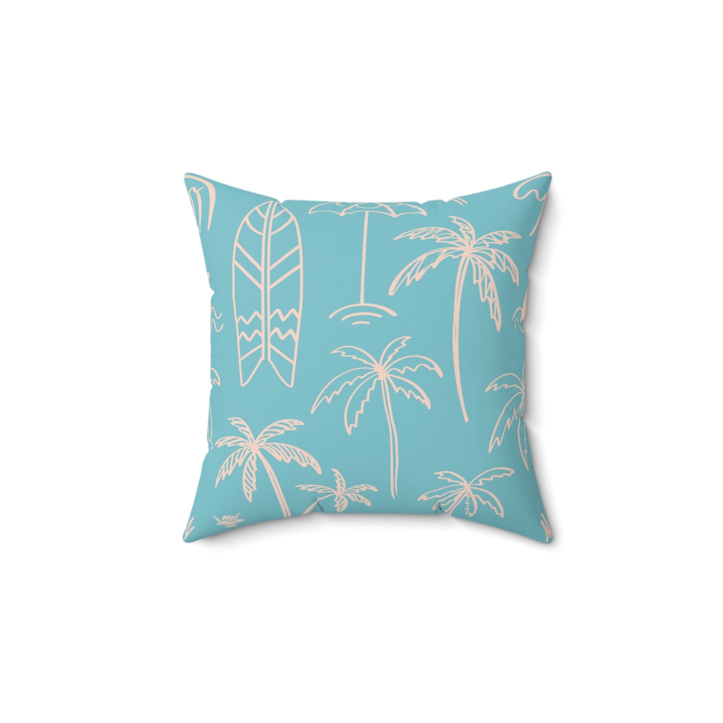 Tropical Surf Pillow (Tan)