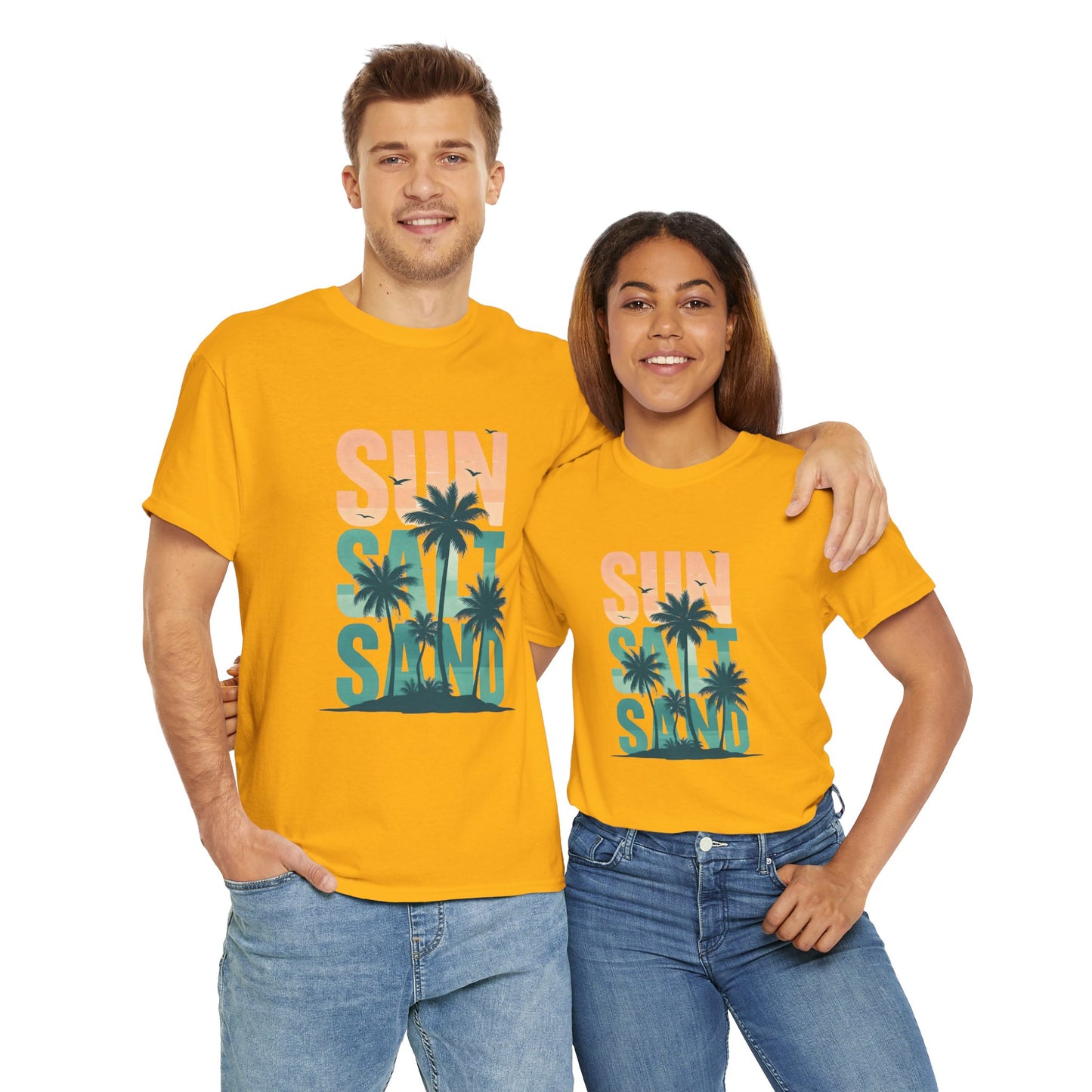 Sun, Salt, Sand Unisex Heavy Cotton Tee | Beach Vibes