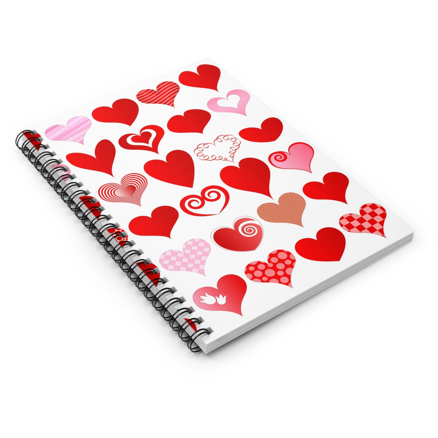 Large Hearts Spiral Notebook