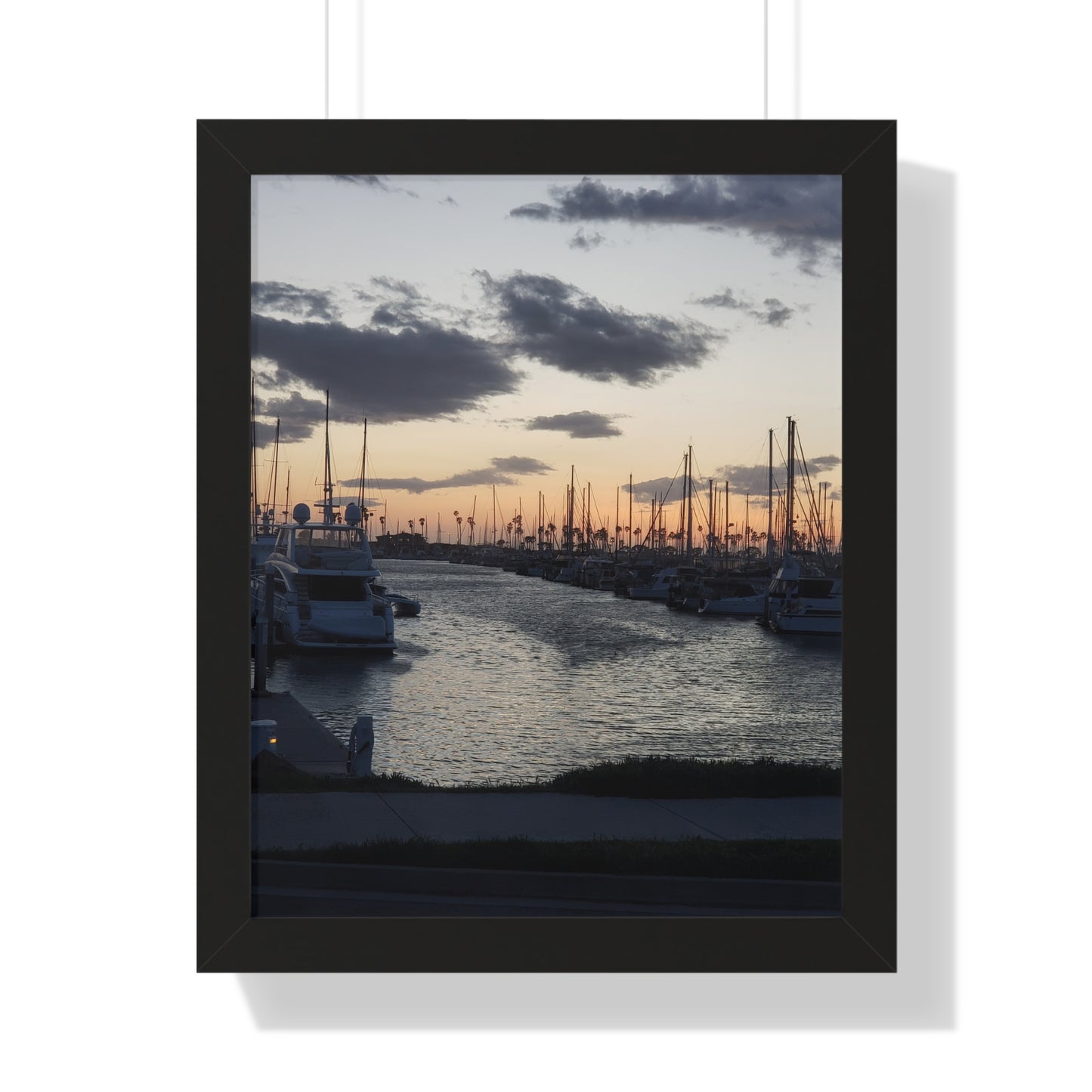Marina Sunset Framed Poster