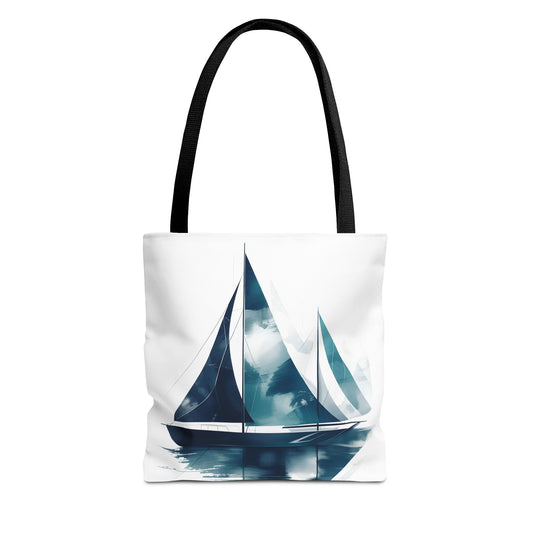 Sailboat Watercolor Tote Bag