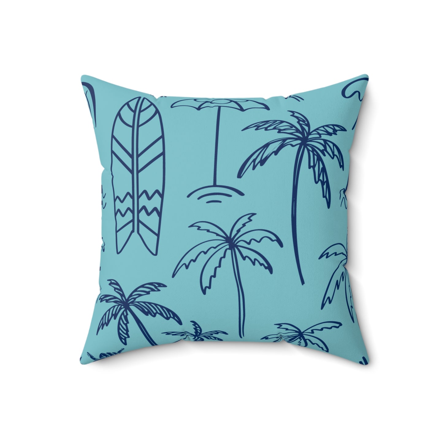 Tropical Surf Pillow (blue)