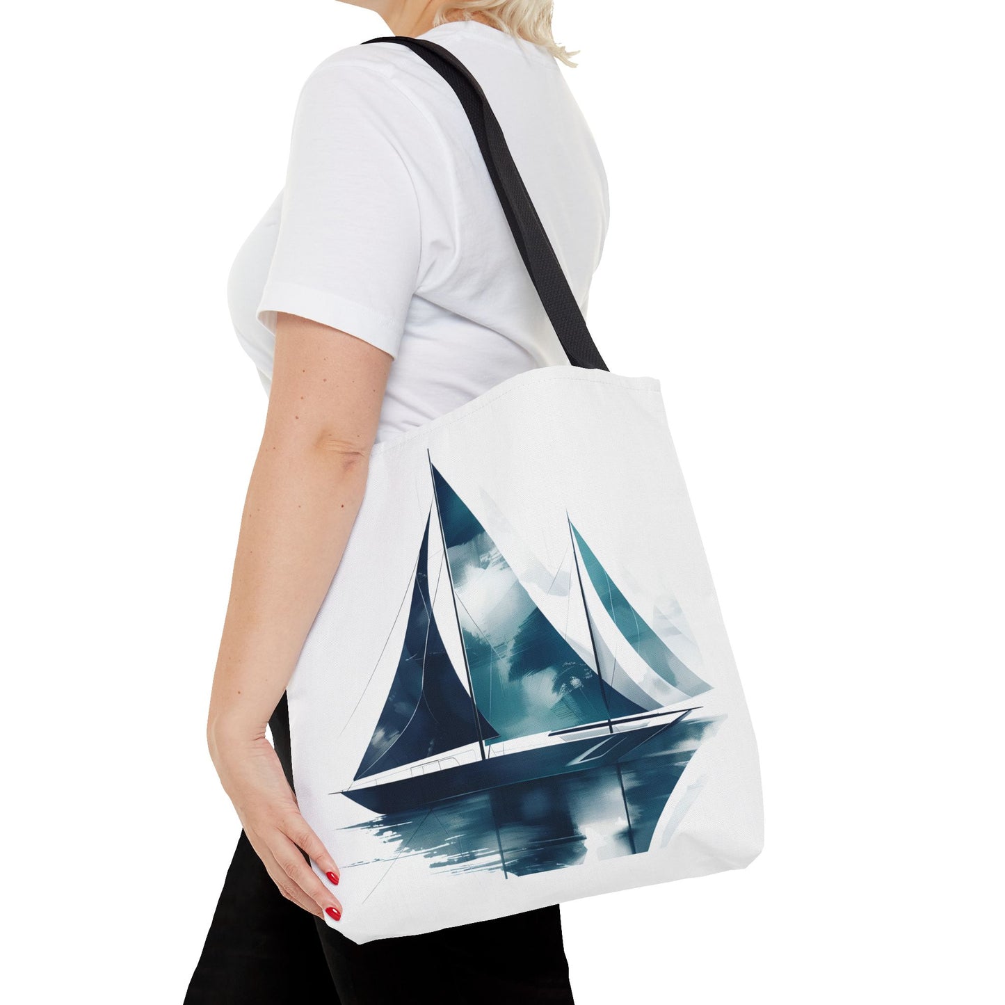 Sailboat Watercolor Tote Bag