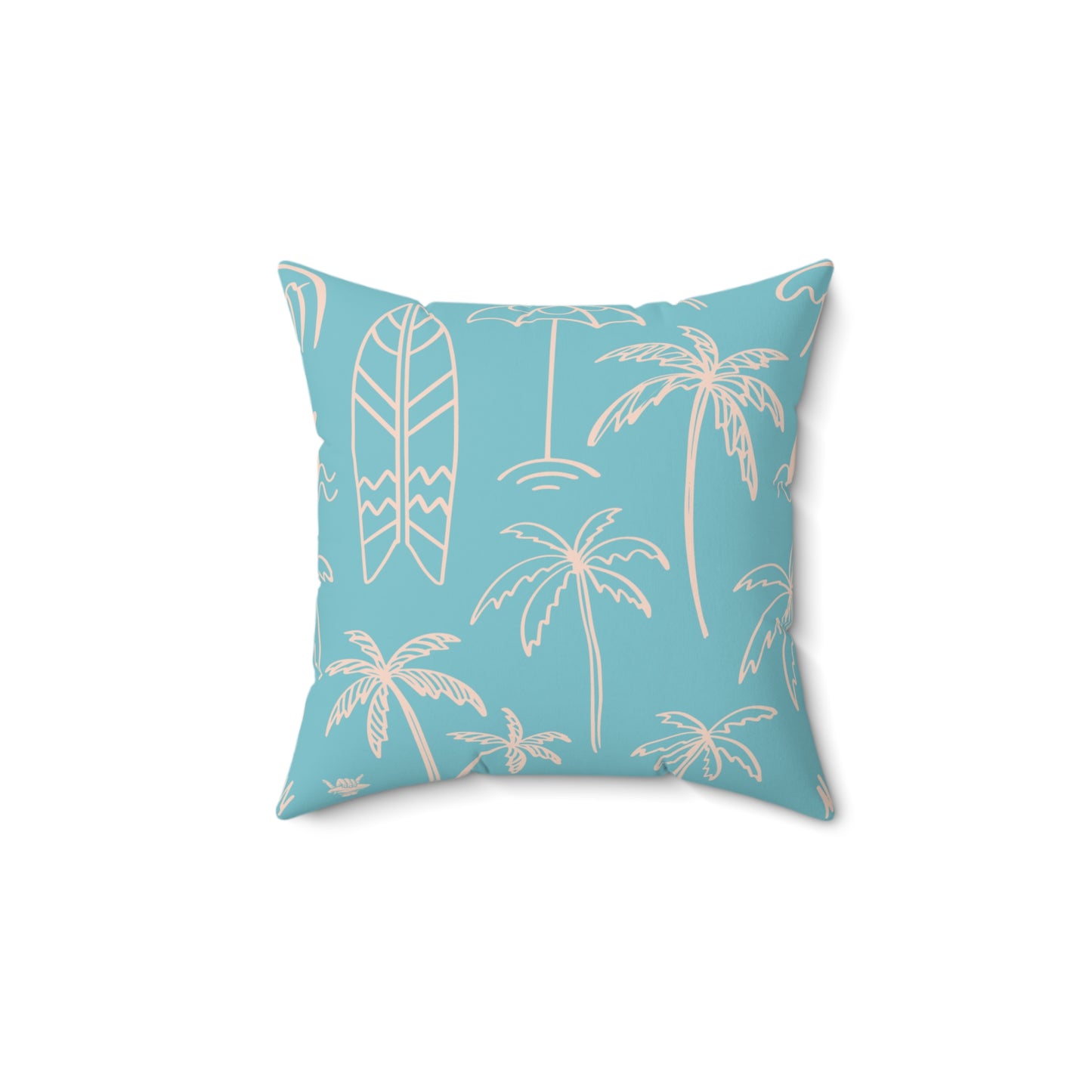 Tropical Surf Pillow (Tan)