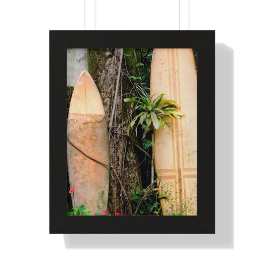 Surf-Inspired Framed Vertical Poster | Beach Vibes Art, Wall Art, Coastal Decor