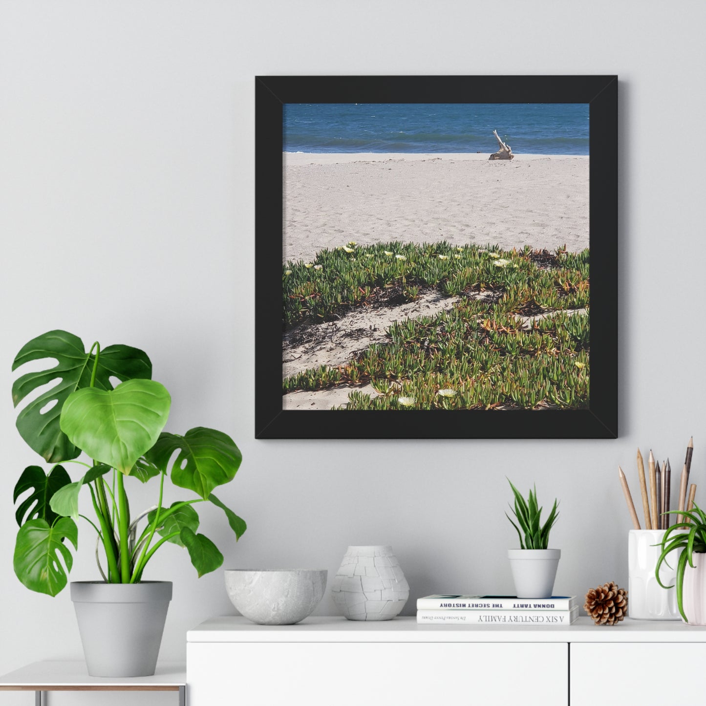 Beach Dune East Beach Santa Barbara CA Framed Poster