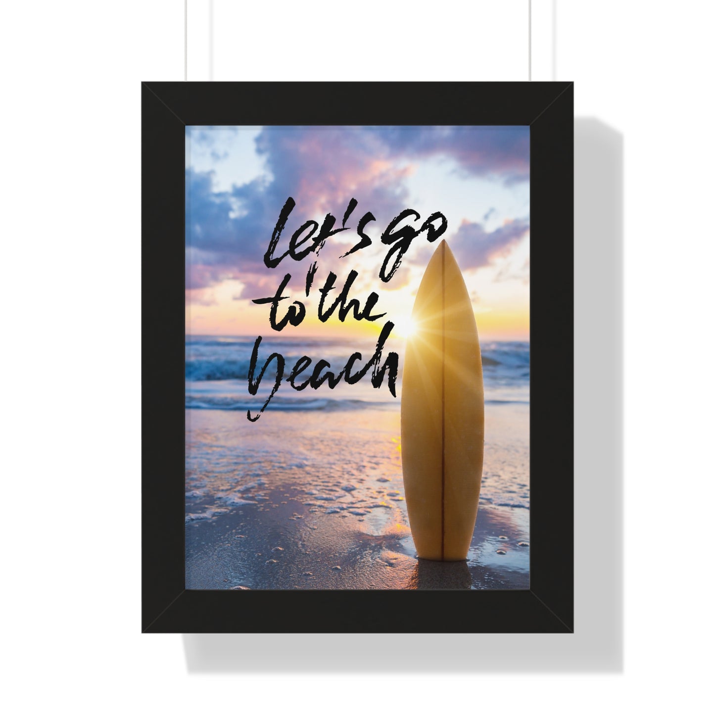 Let's Go to the Beach Framed Poster