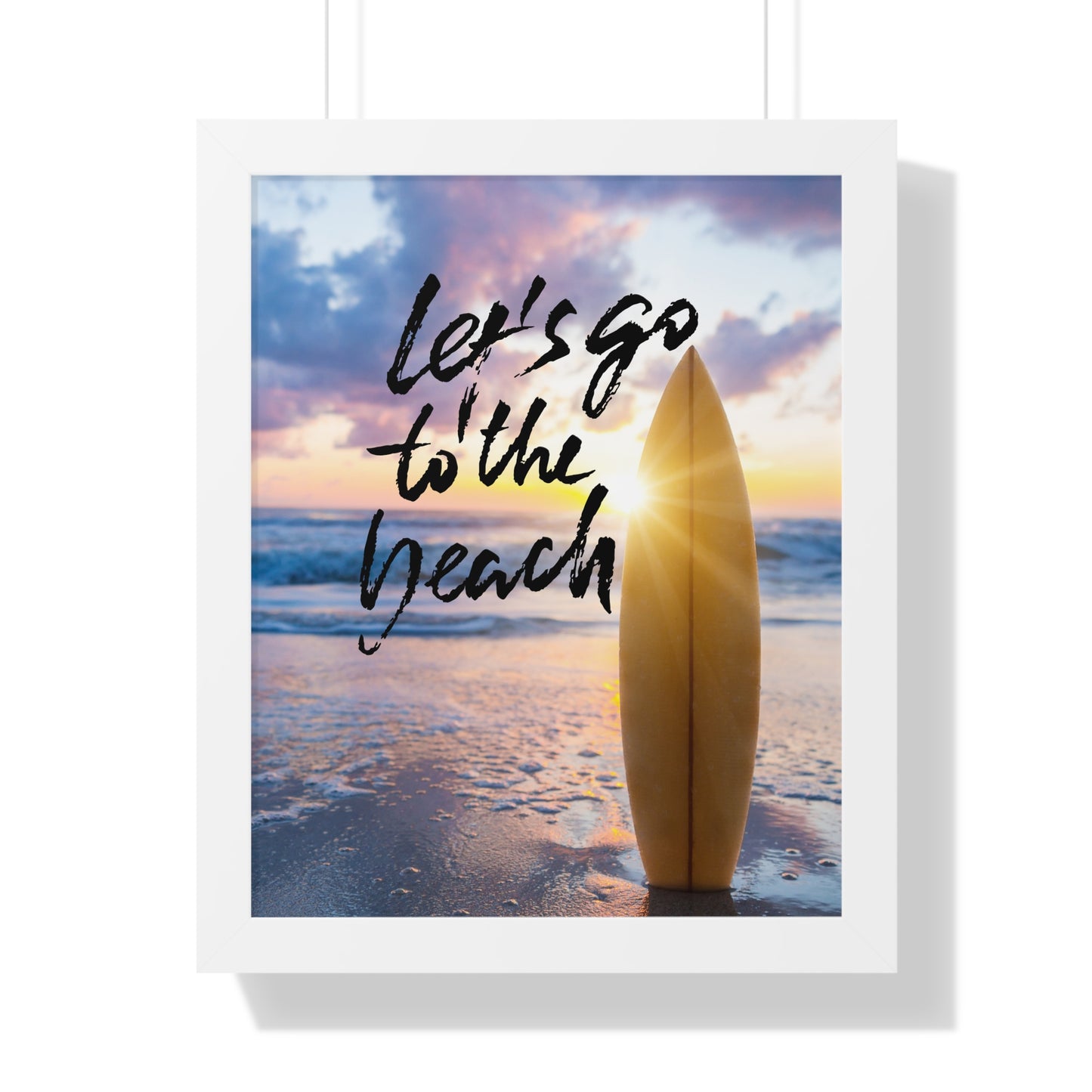 Let's Go to the Beach Framed Poster