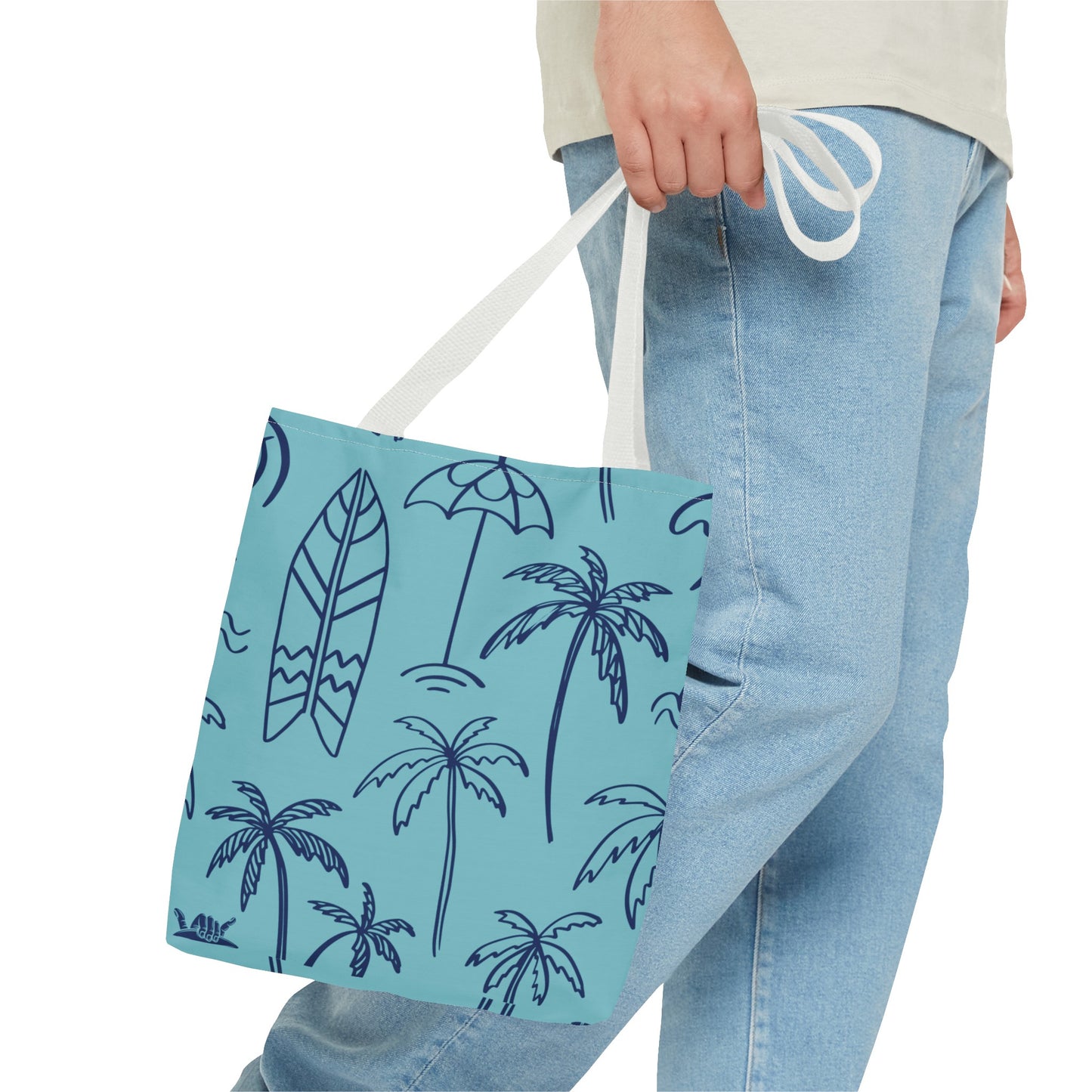 Turquoise and Royal Tote Bag