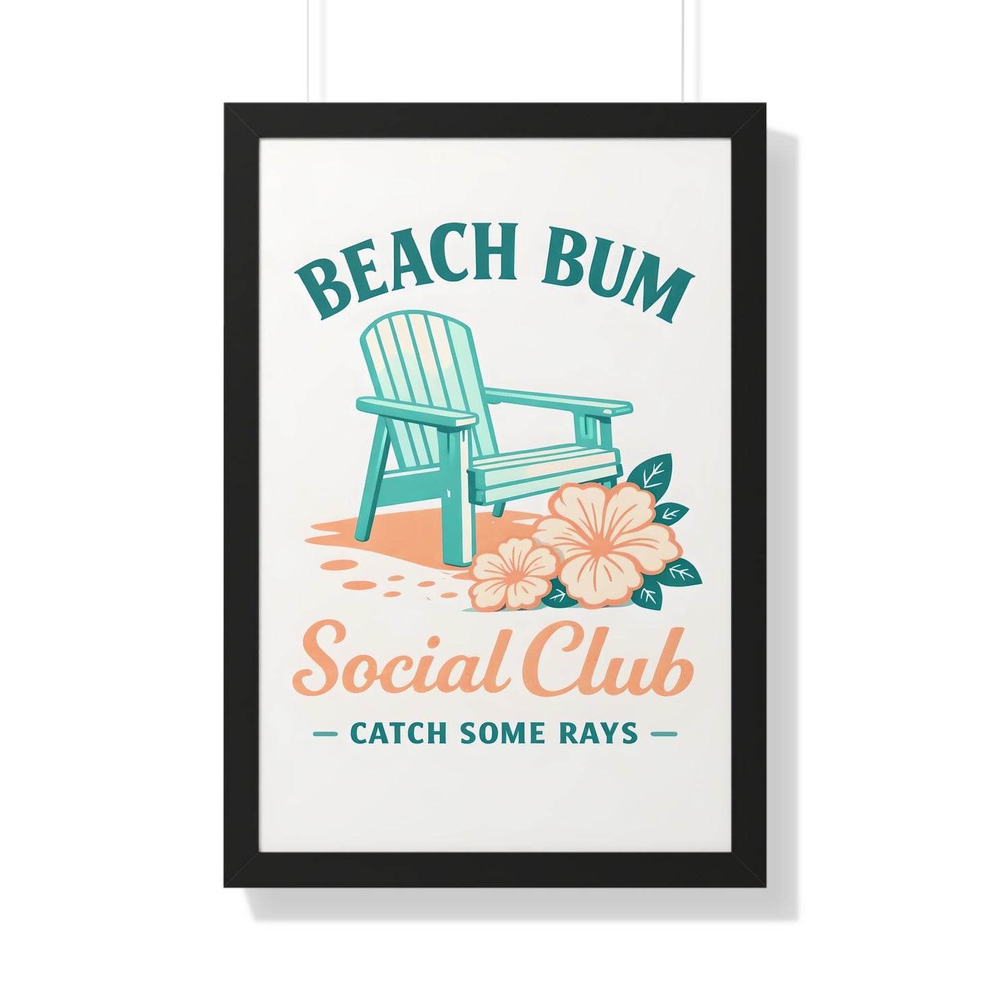 Beach Bum Social Club Framed Poster