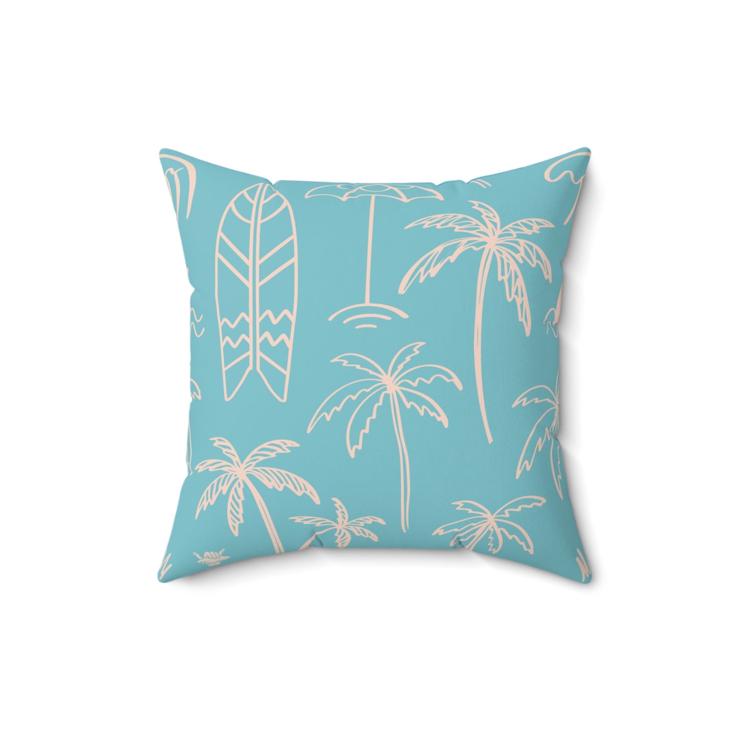 Tropical Surf Pillow (Tan)