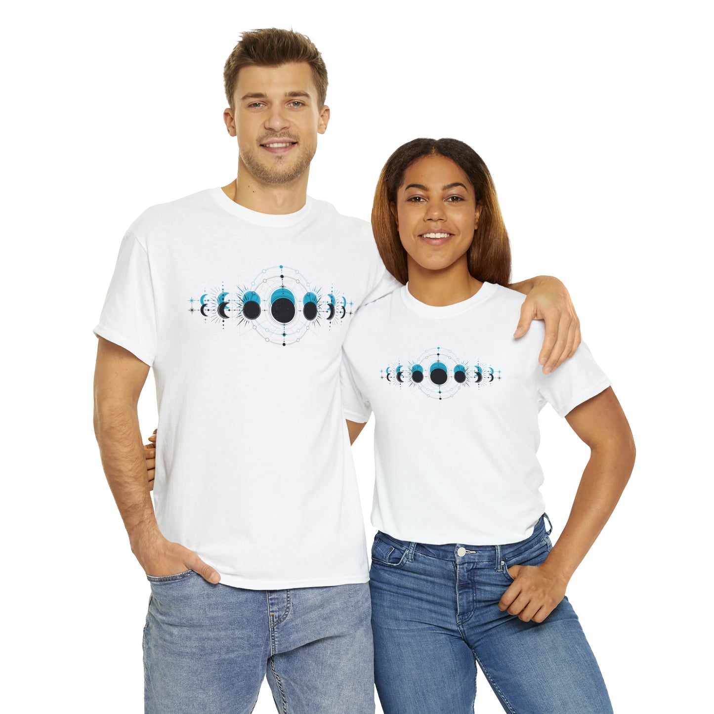 Moon Phase Unisex Heavy Cotton Tee