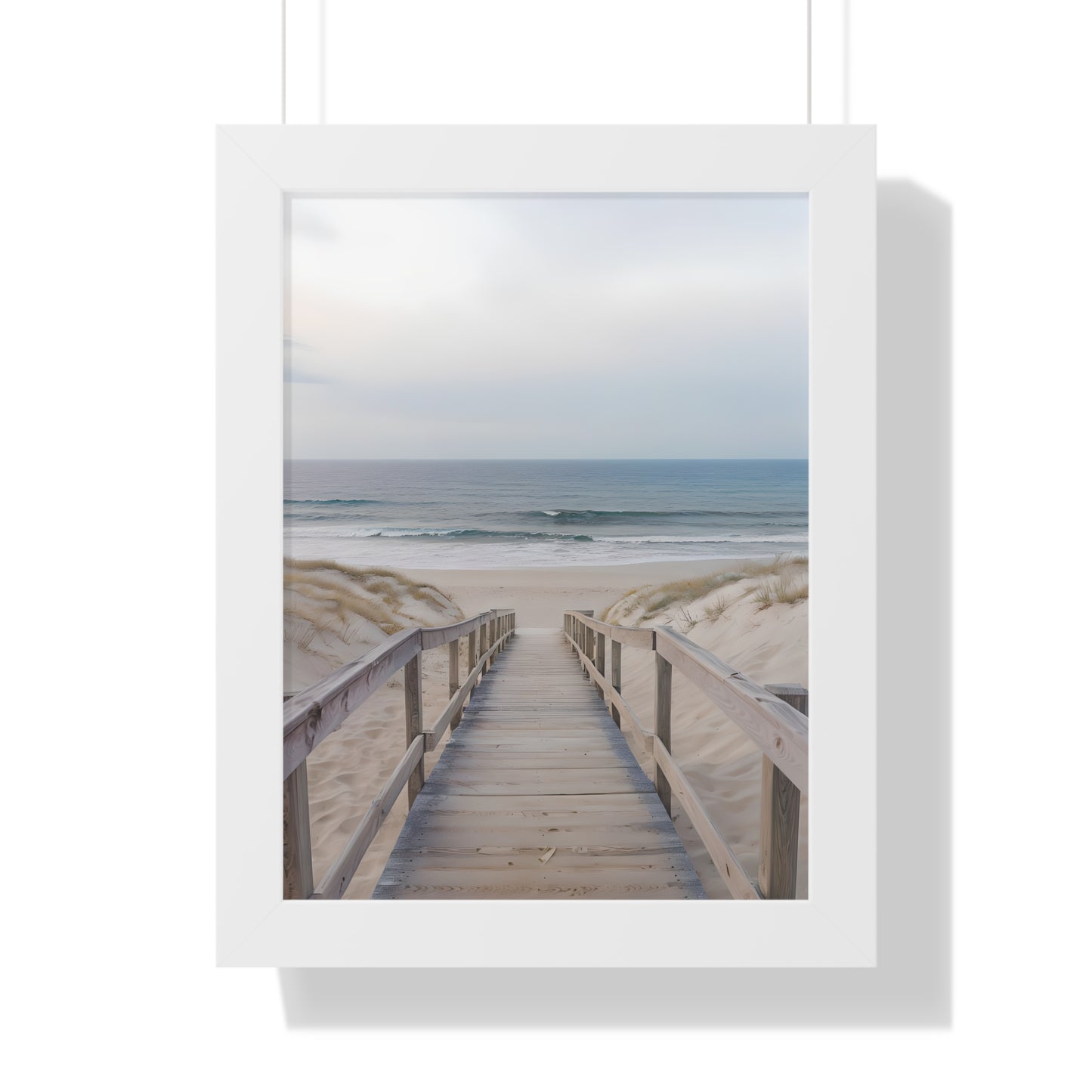 Coastal Serenity Framed Vertical Poster, Beach Decor, Coastal Vibes