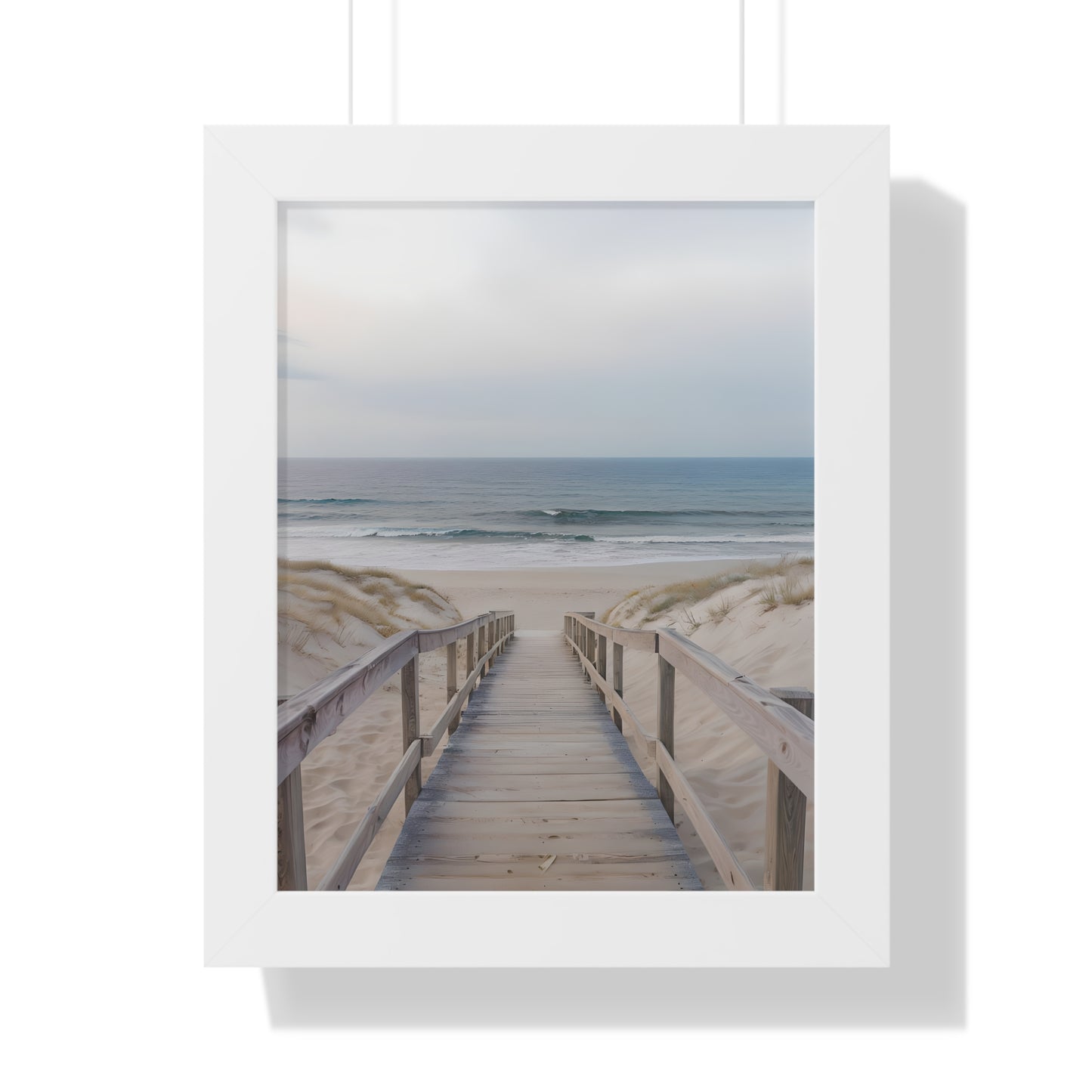Coastal Serenity Framed Vertical Poster, Beach Decor, Coastal Vibes