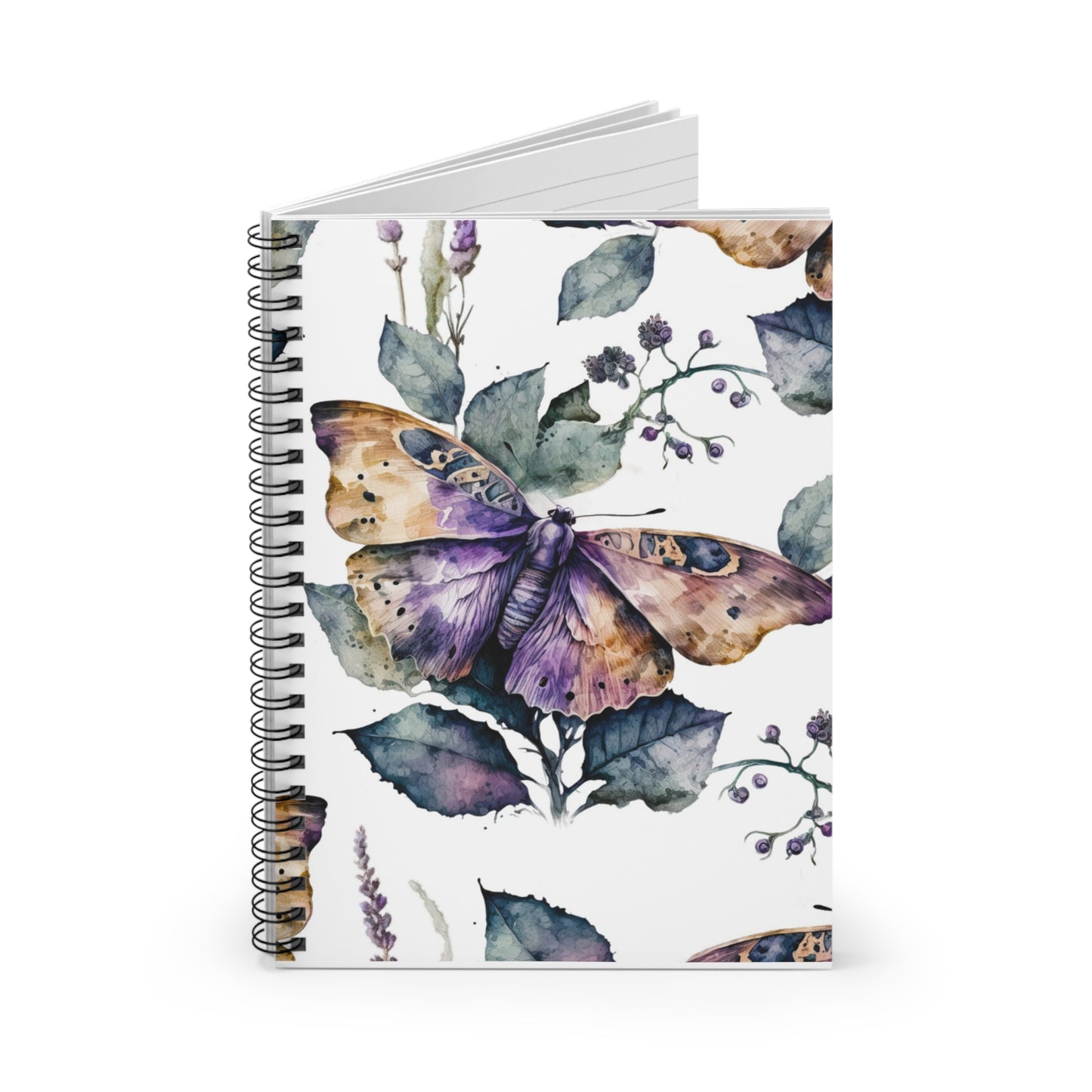 Butterfly Spiral Notebook - Ruled Line