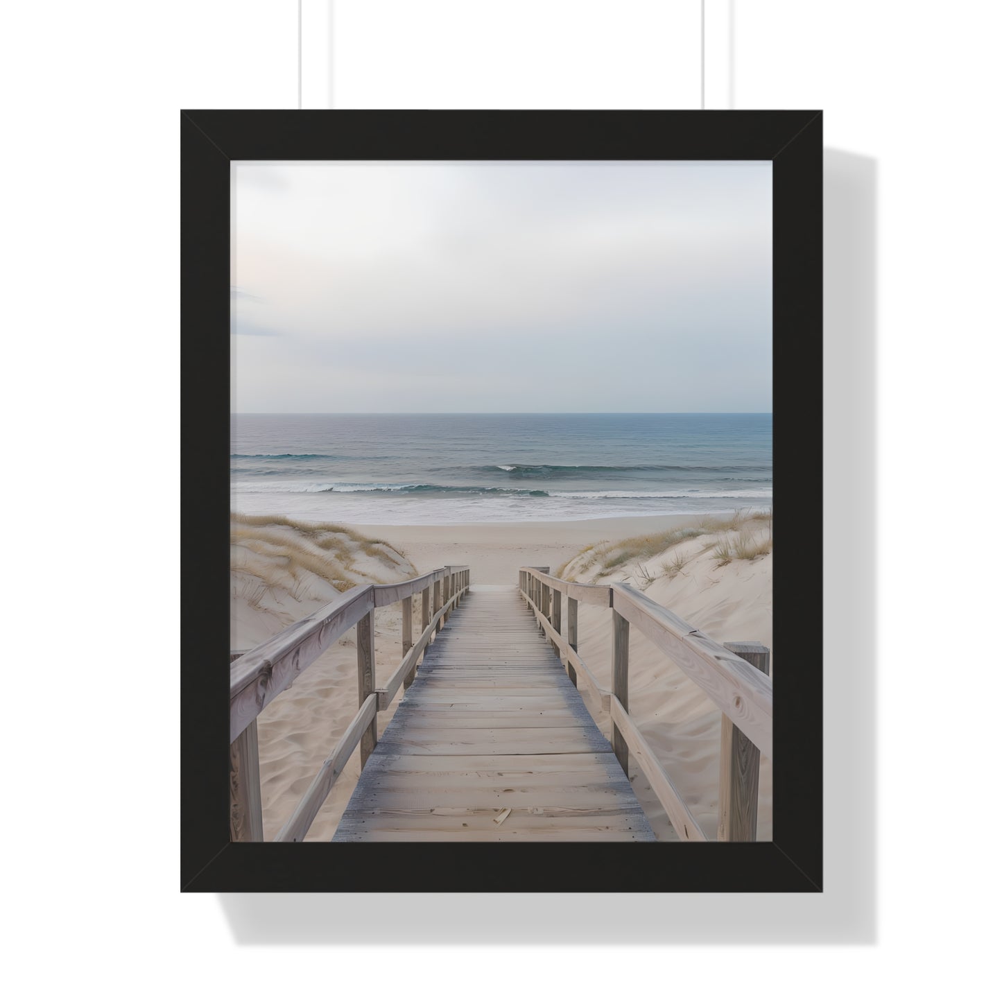 Coastal Serenity Framed Vertical Poster, Beach Decor, Coastal Vibes