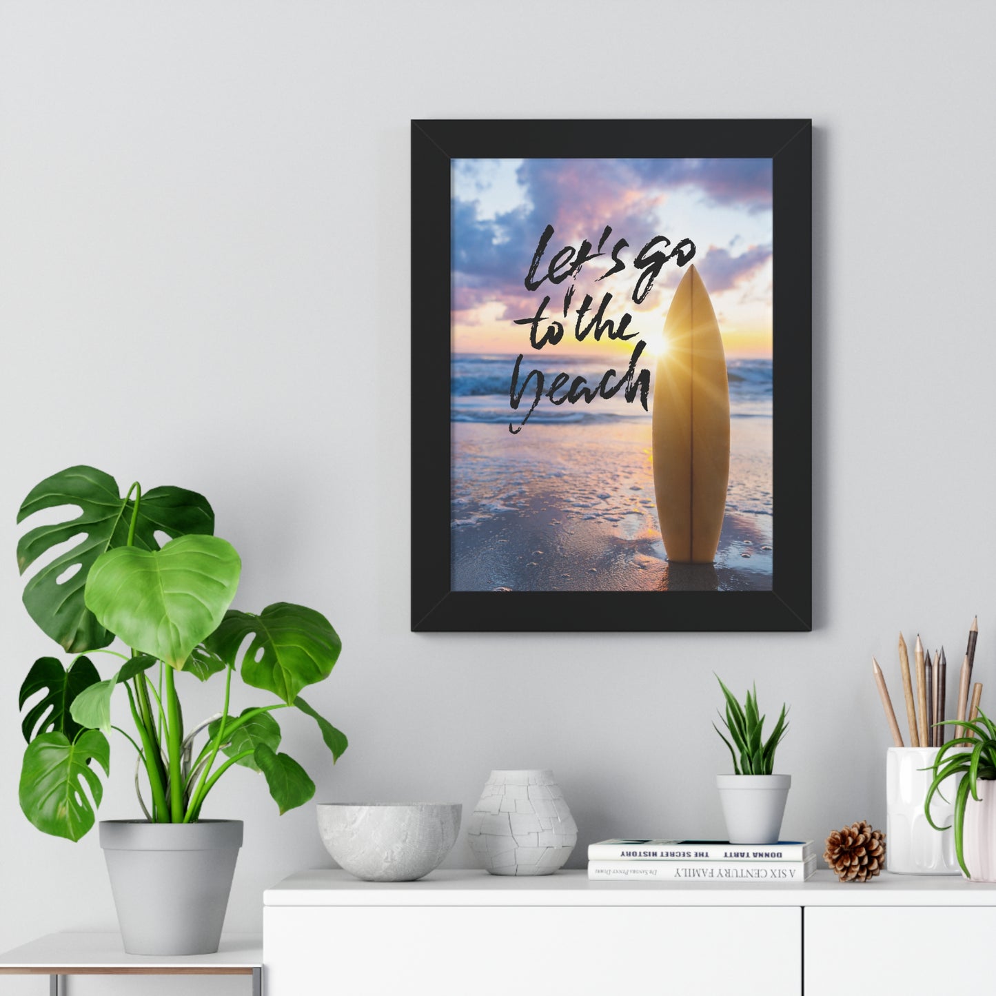 Let's Go to the Beach Framed Poster