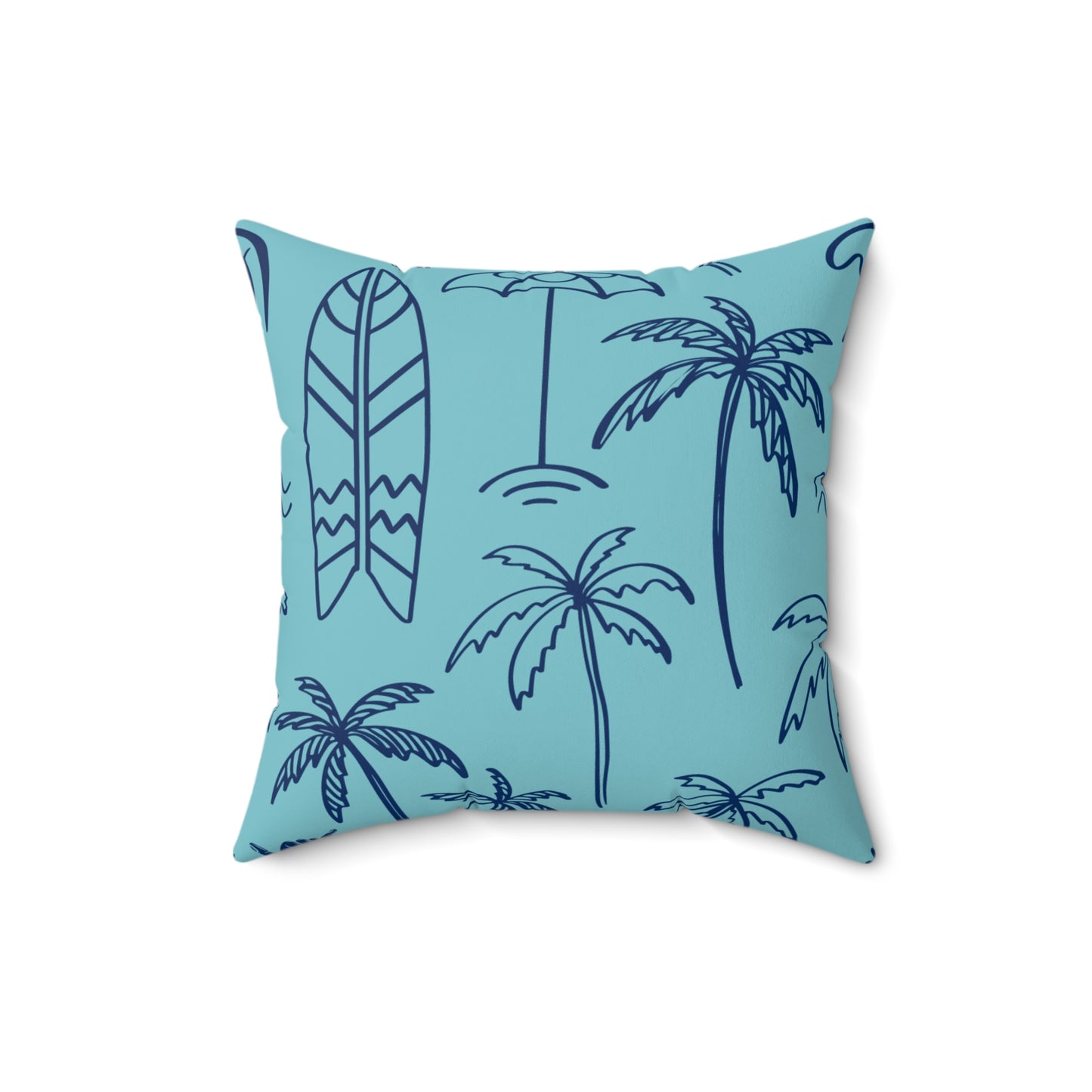 Tropical Surf Pillow (blue)