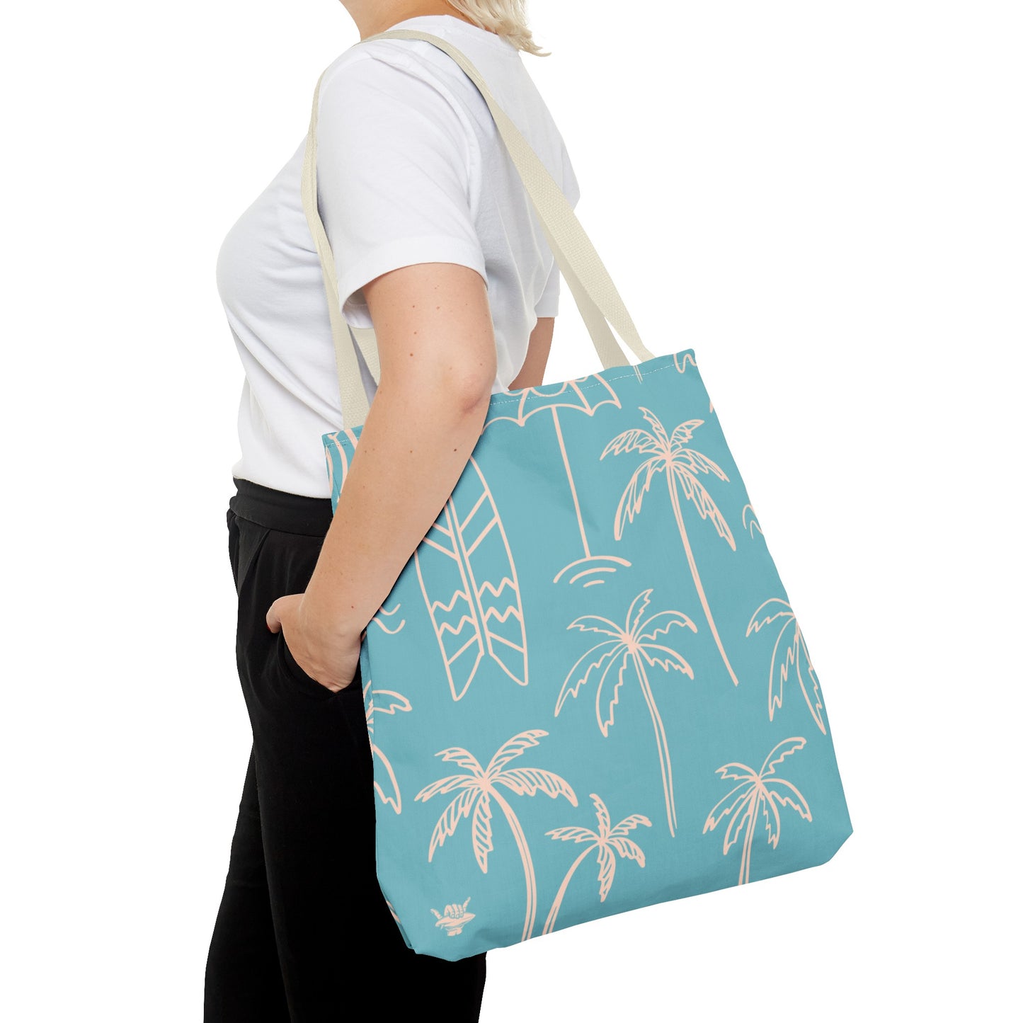 Turquoise and Sand Tote Bag